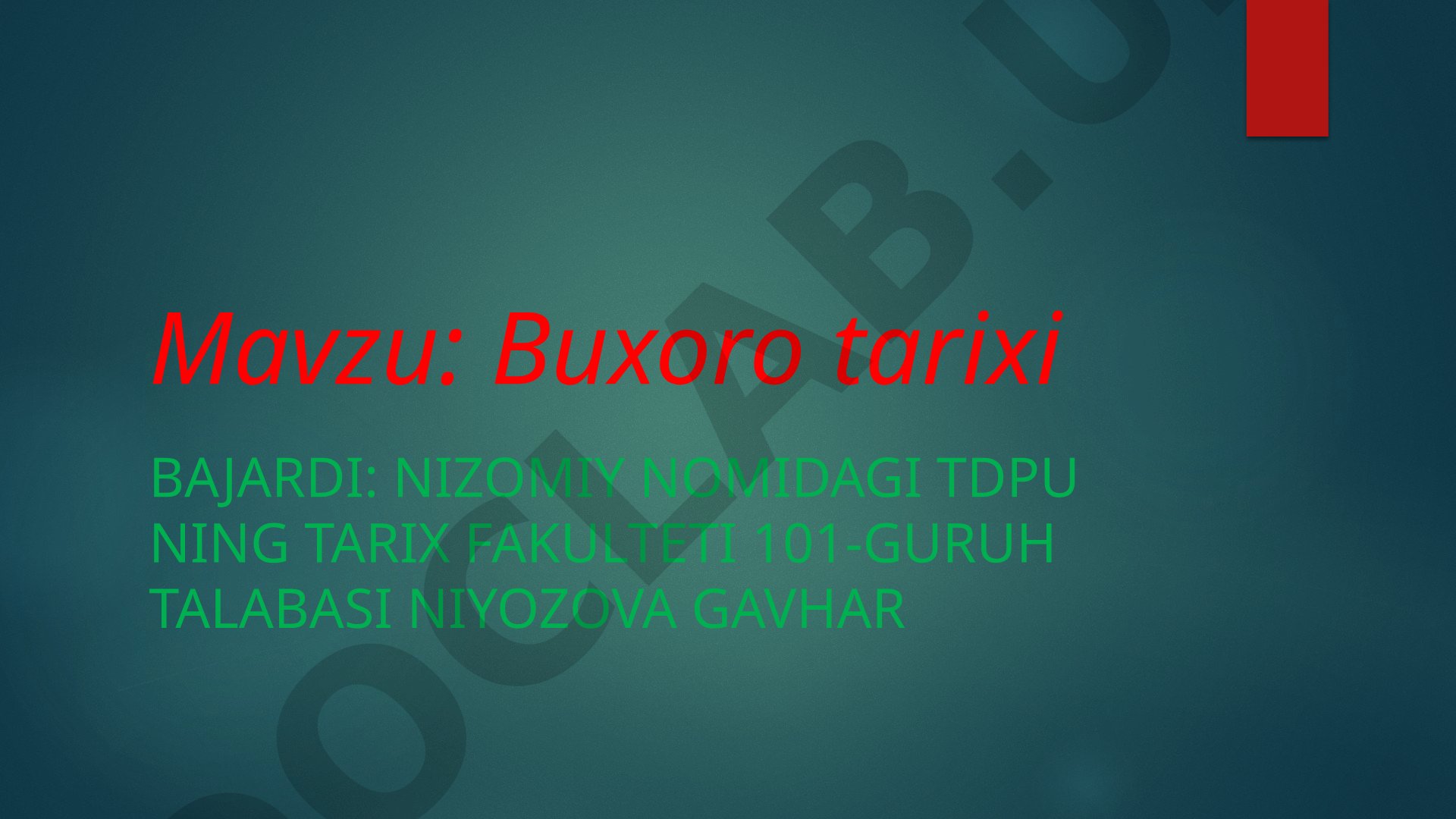 Buxoro tarixi