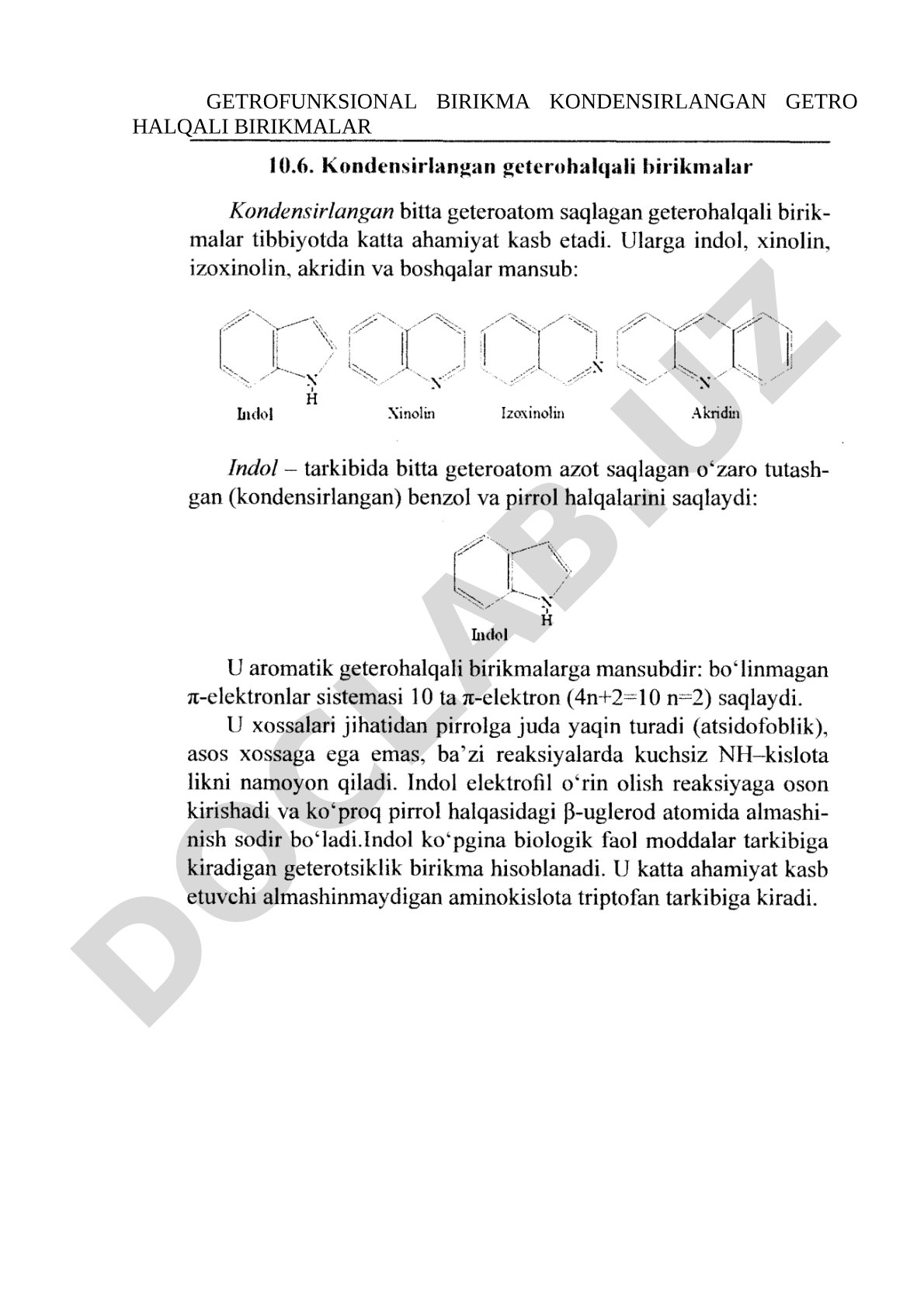 Getrofunksional birikma kondensirlangan getro halqali birikmalar