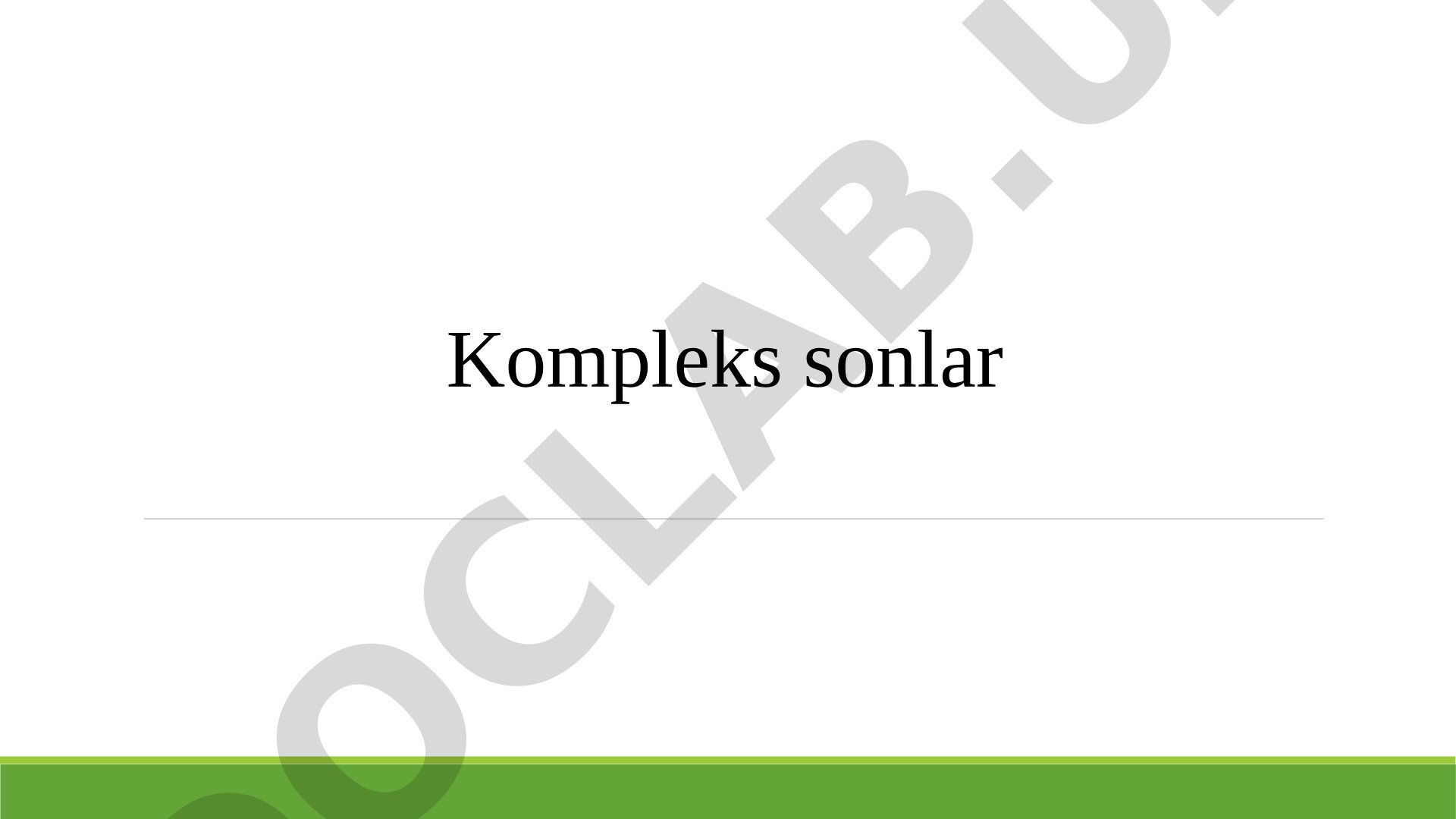Kompleks sonlar