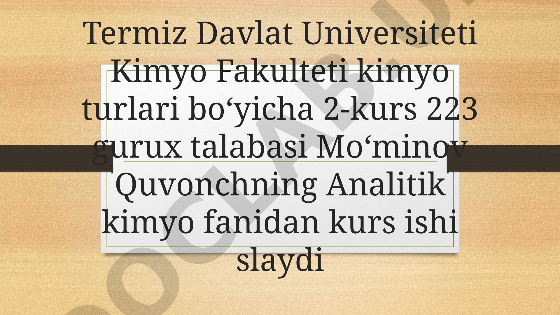 V guruh kationlarini aniqlash usullari