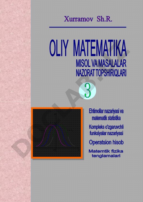 Oliy matematika masalalar to'plami va nazorat topshiriqlari