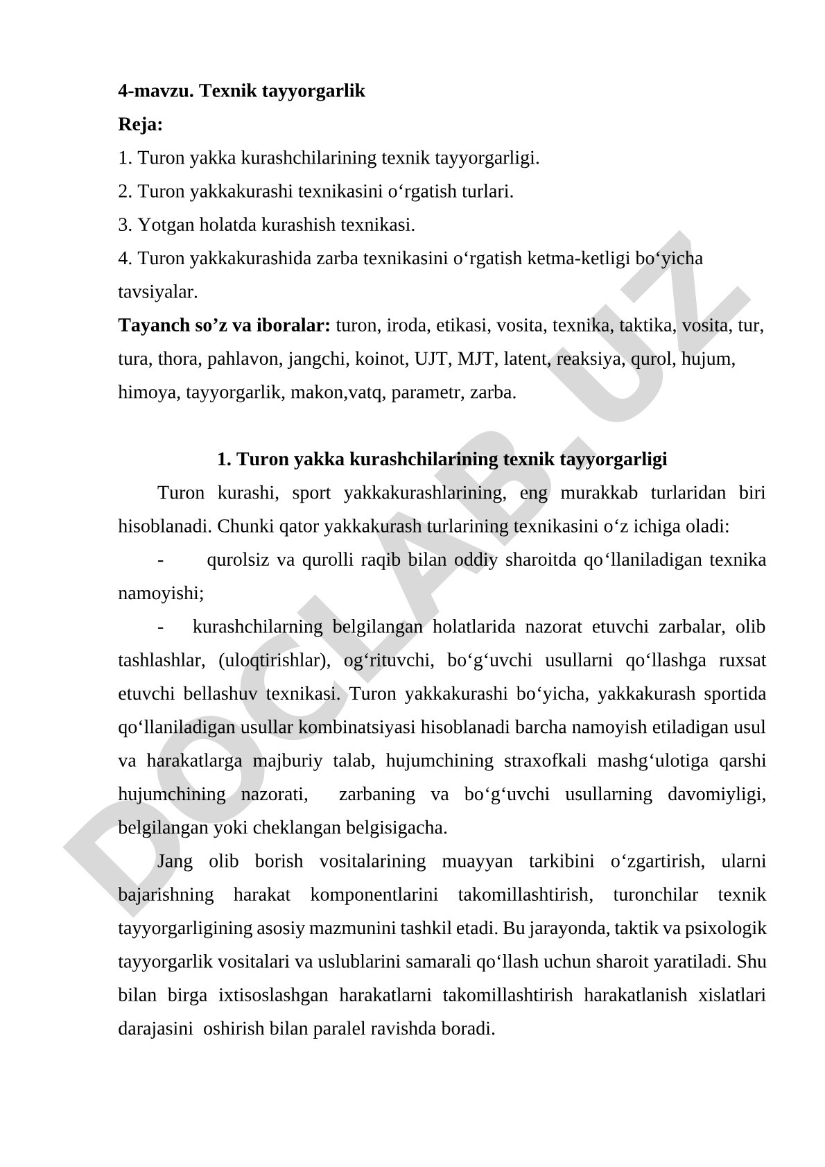 Texnik tayyorgarlik