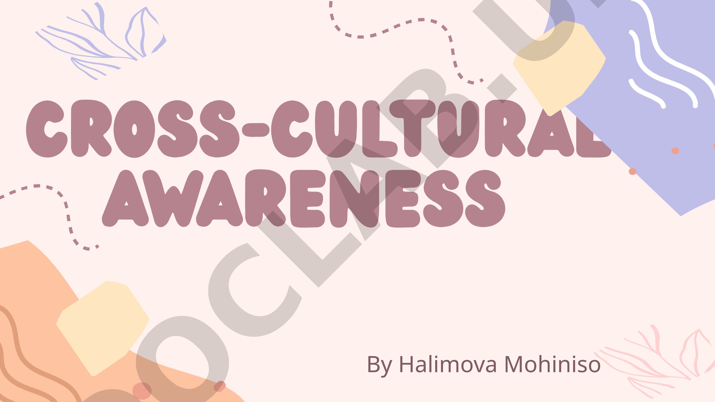 Cross-cultural awareness
