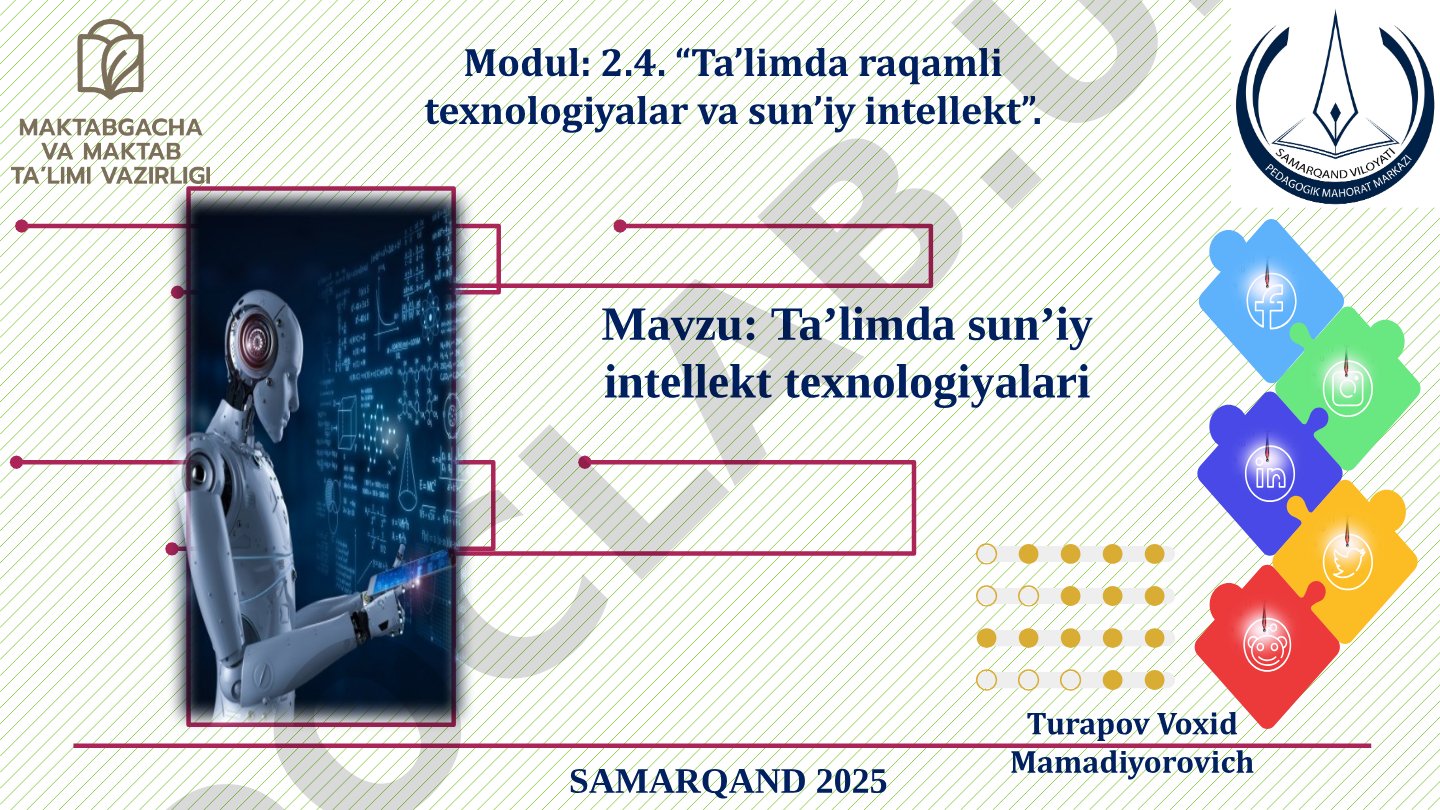 Ta’limda sun’iy intellekt texnologiyalari