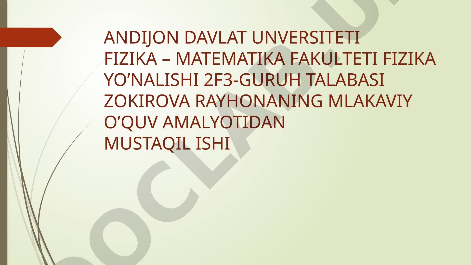 Optikaga oid namoyish tajribalarni o’ziga xosligi