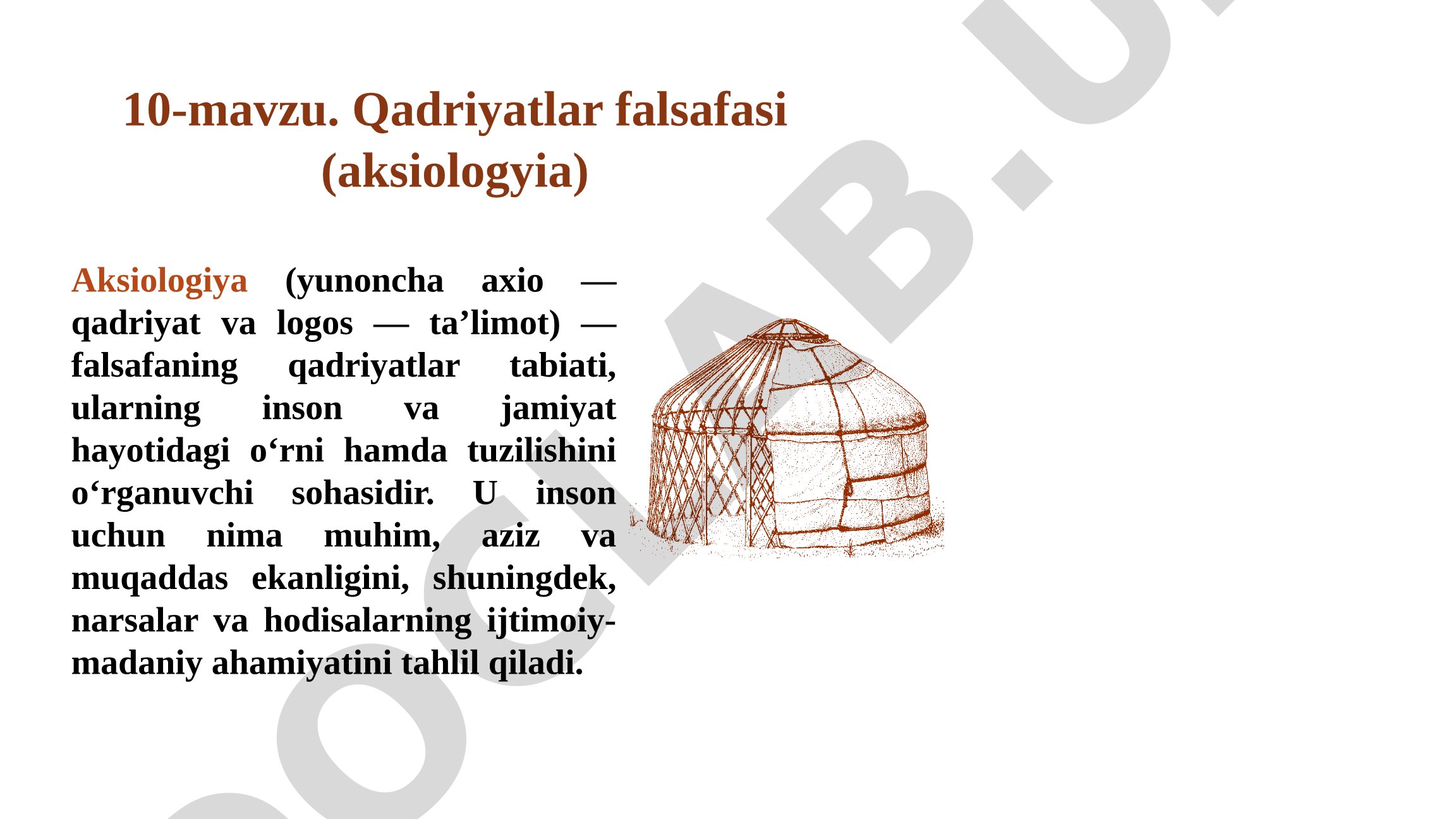 Qadriyatlar falsafasi (aksiologyia)