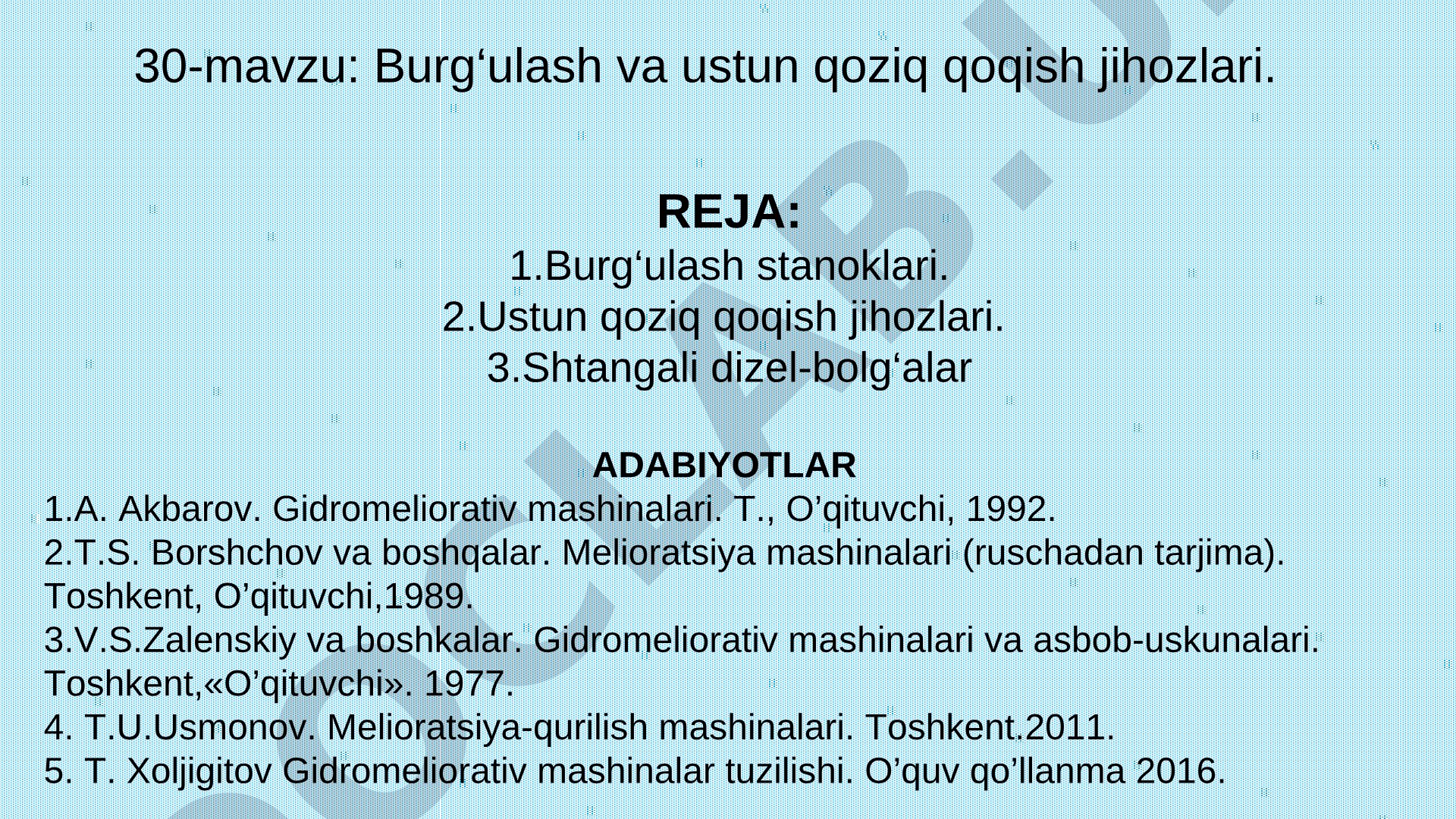 Burg‘ulash va ustun qoziq qoqish jihozlari