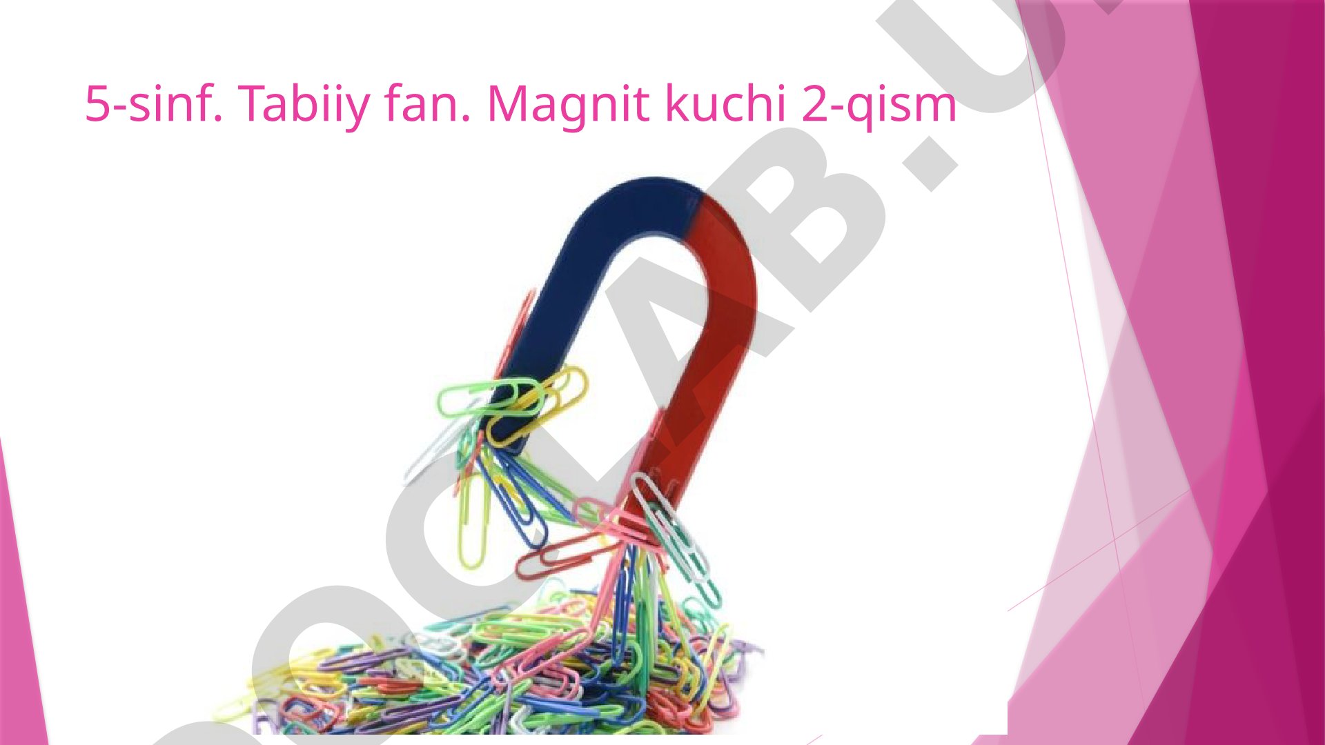 5-sinf. Tabiiy fan. Magnit kuchi 2-qism