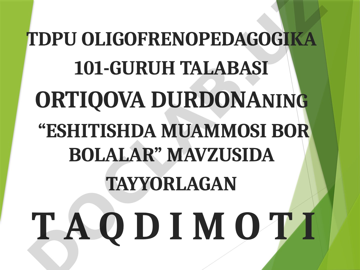 Eshitishda muammosi bor bolalar