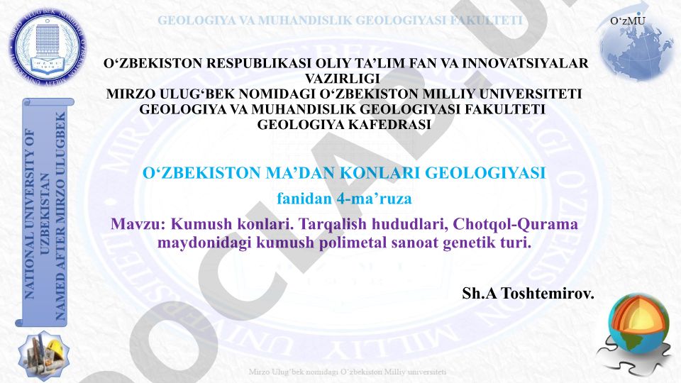 Kumush konlari. Tarqalish hududlari, Chotqol-Qurama maydonidagi kumush polimetal sanoat genetik turi