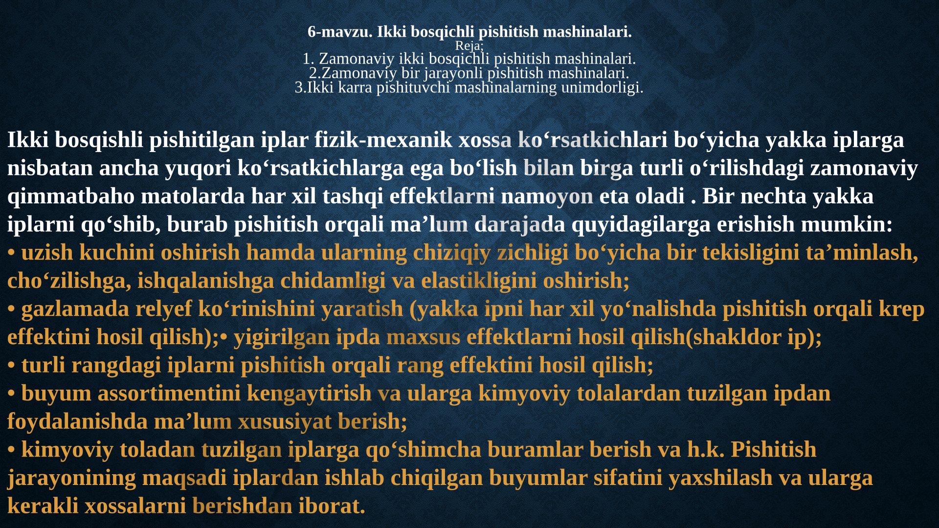 Ikki bosqichli pishitish mashinalari