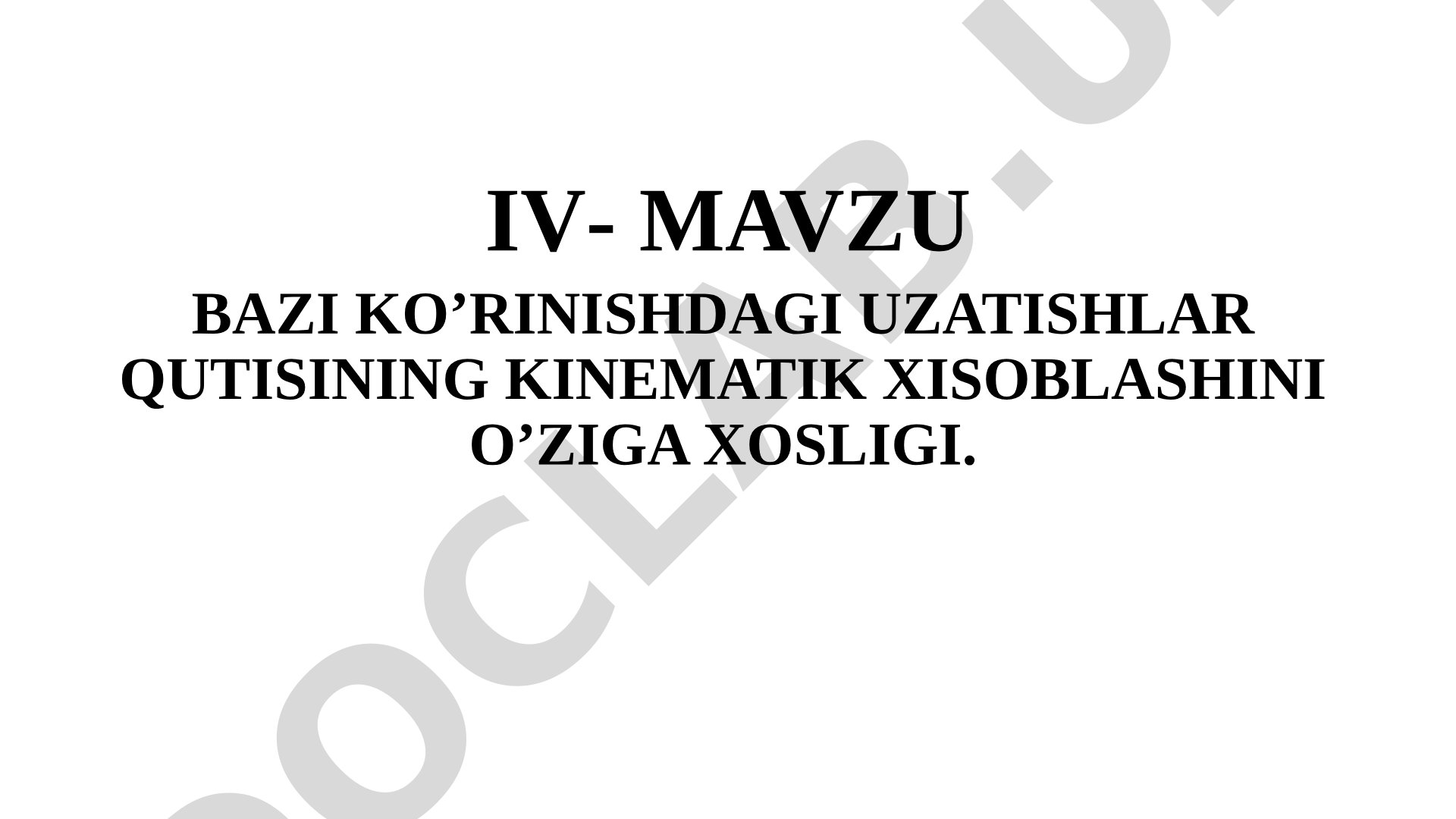Bazi ko’rinishdagi uzatishlar qutisining kinematik xisoblashini o’ziga xosligi