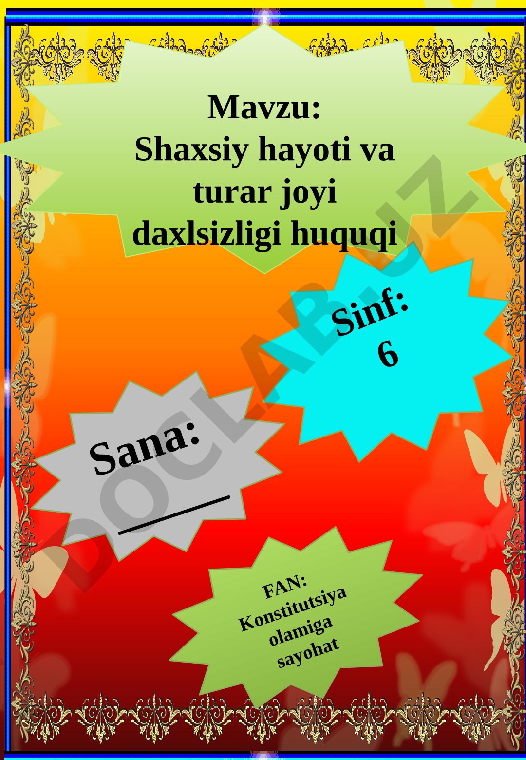 Shaxsiy hayoti va turar joyi daxlsizligi huquqi