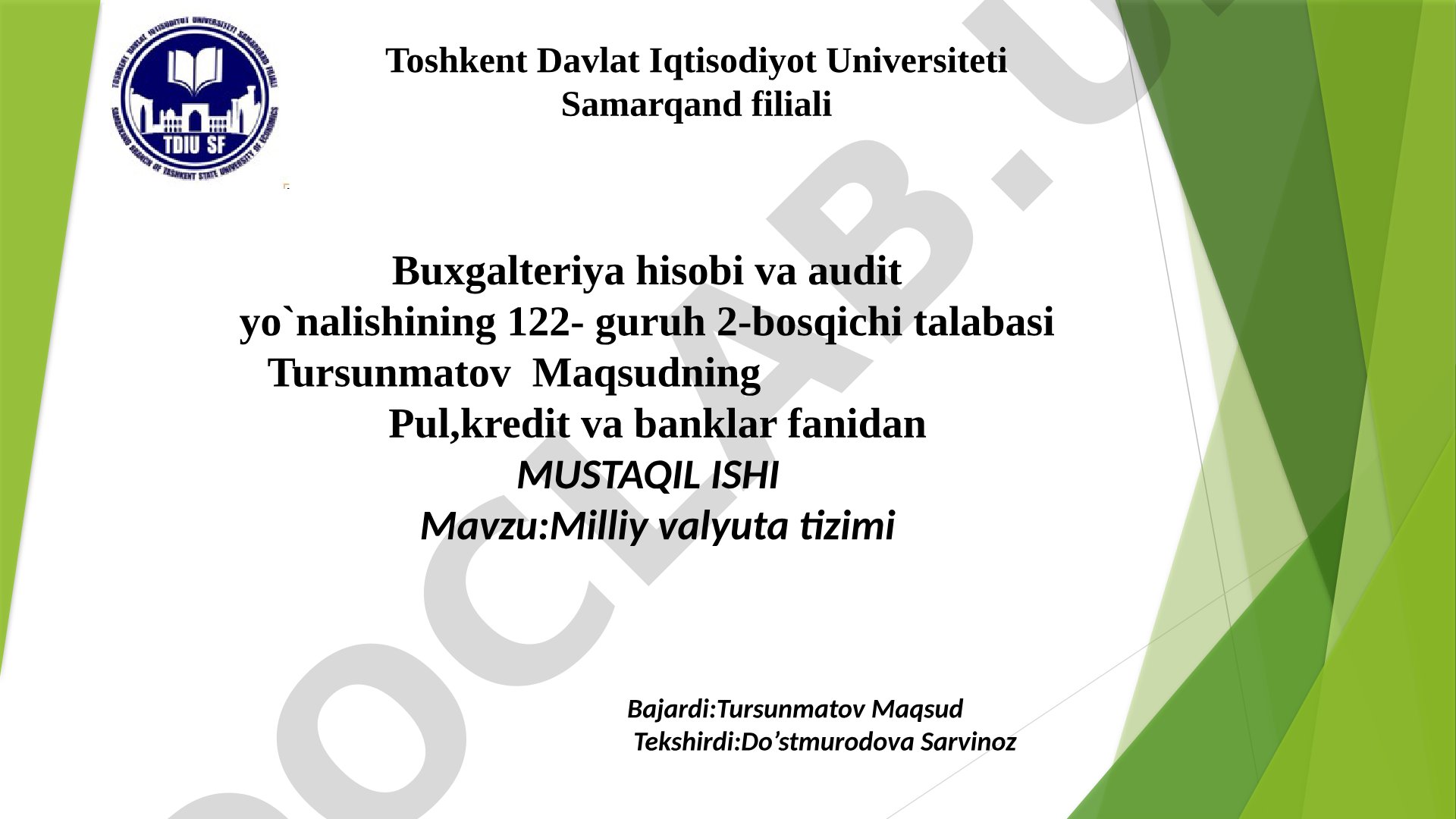 Milliy valyuta tizimi