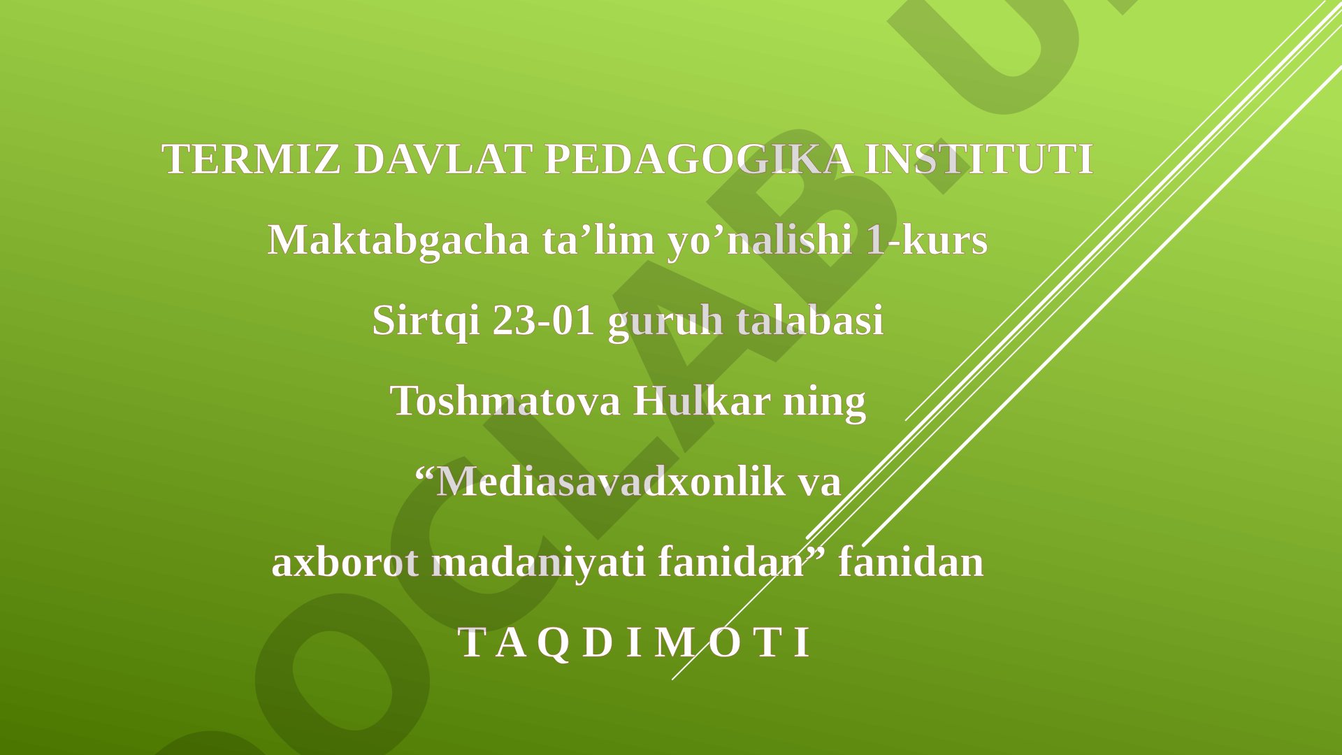 Shaxsning axborot borasidagi xavfsizligi