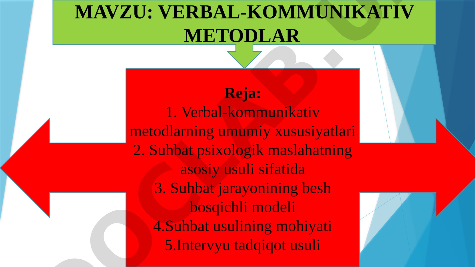 VERBAL-KOMMUNIKATIV METODLAR