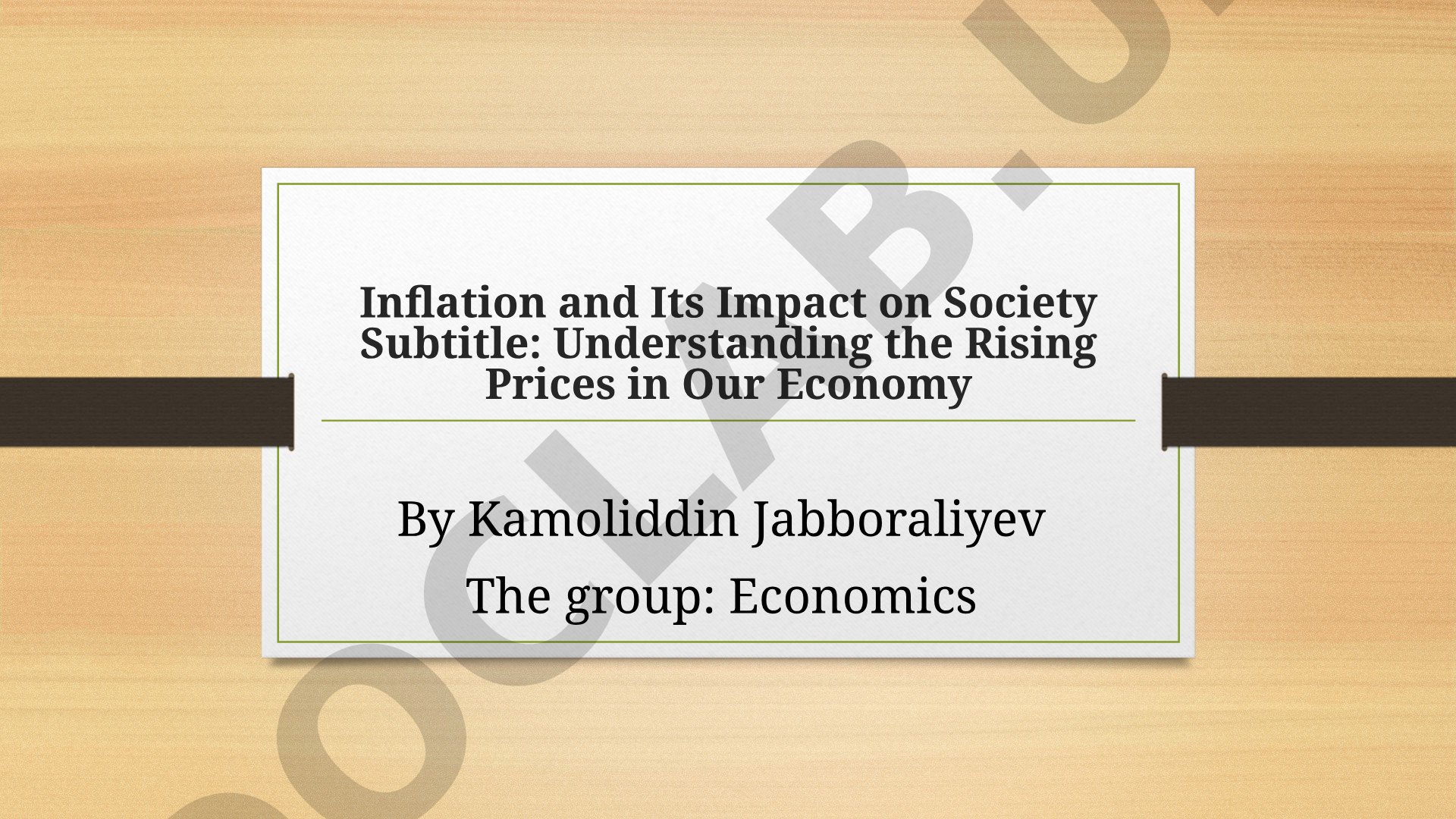 Inflation and Its Impact on Society