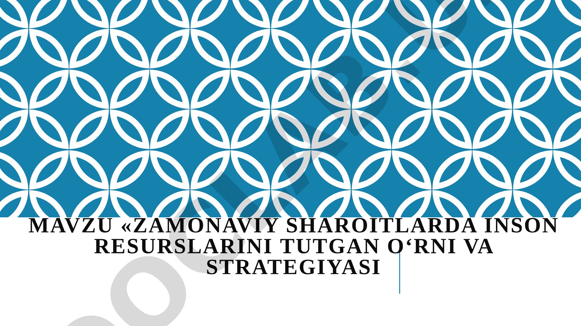Zamonaviy sharoitlarda inson resurslarini tutgan o‘rni va strategiyasi