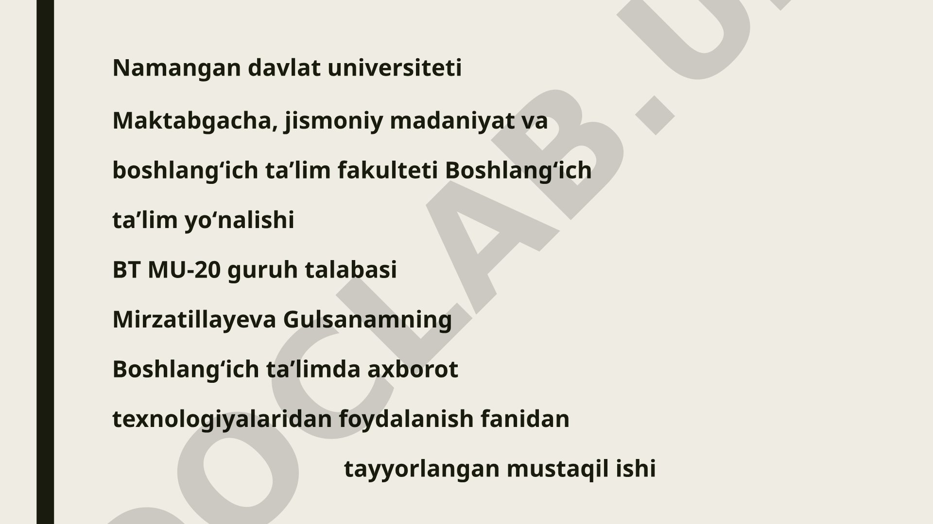 Mehnat darslarida axborot texnologiyalaridan foydalanishni o'rgatish