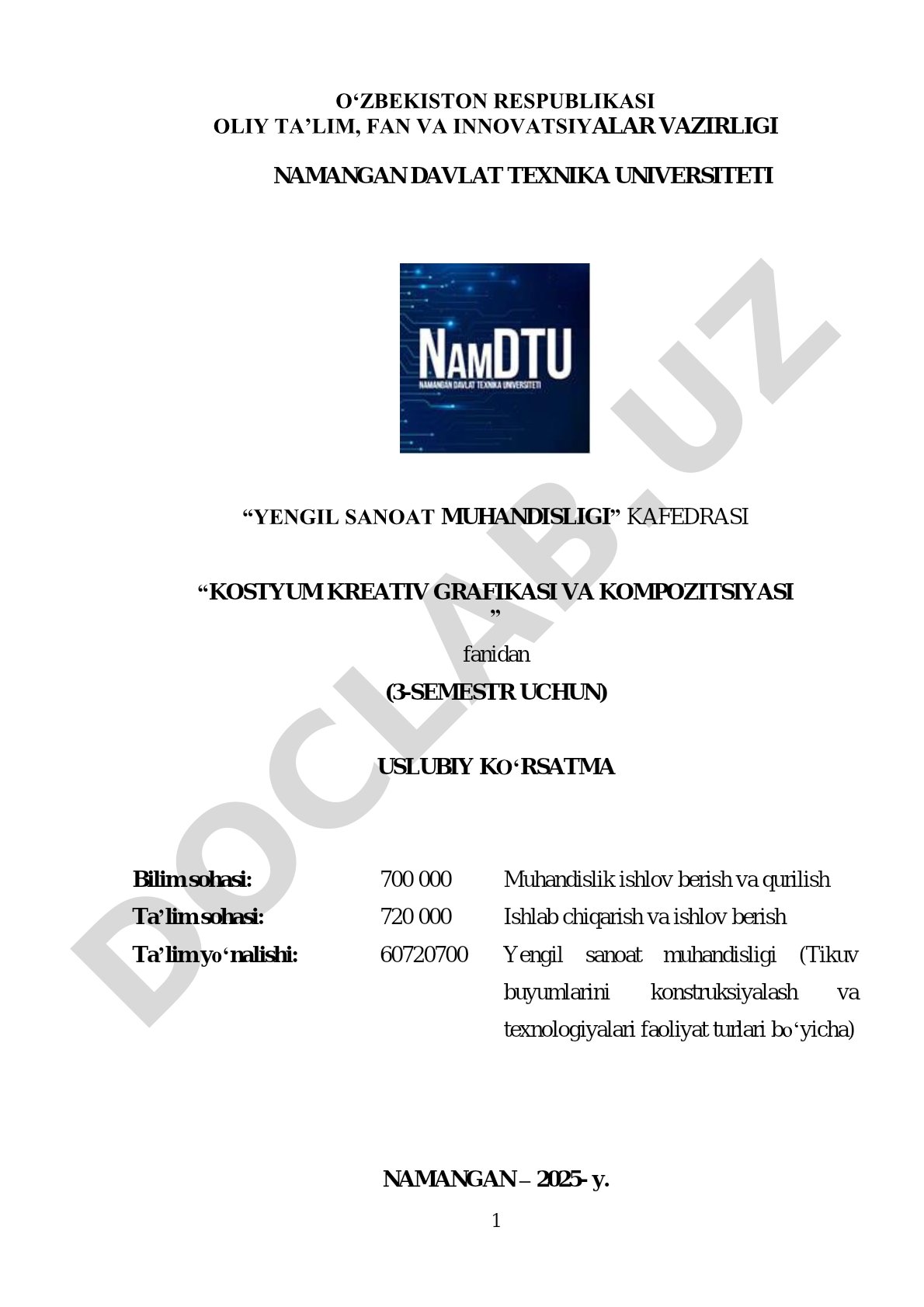 Kostyum kreativ grafikasi va kompozitsiyasi