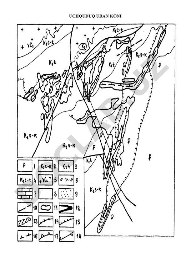 Uchquduq va Chorkasar-I uran konlari geologik tuzilishi