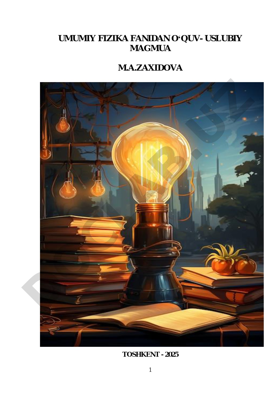 Umumiy fizika fanidan o‘quv-uslubiy magmua
