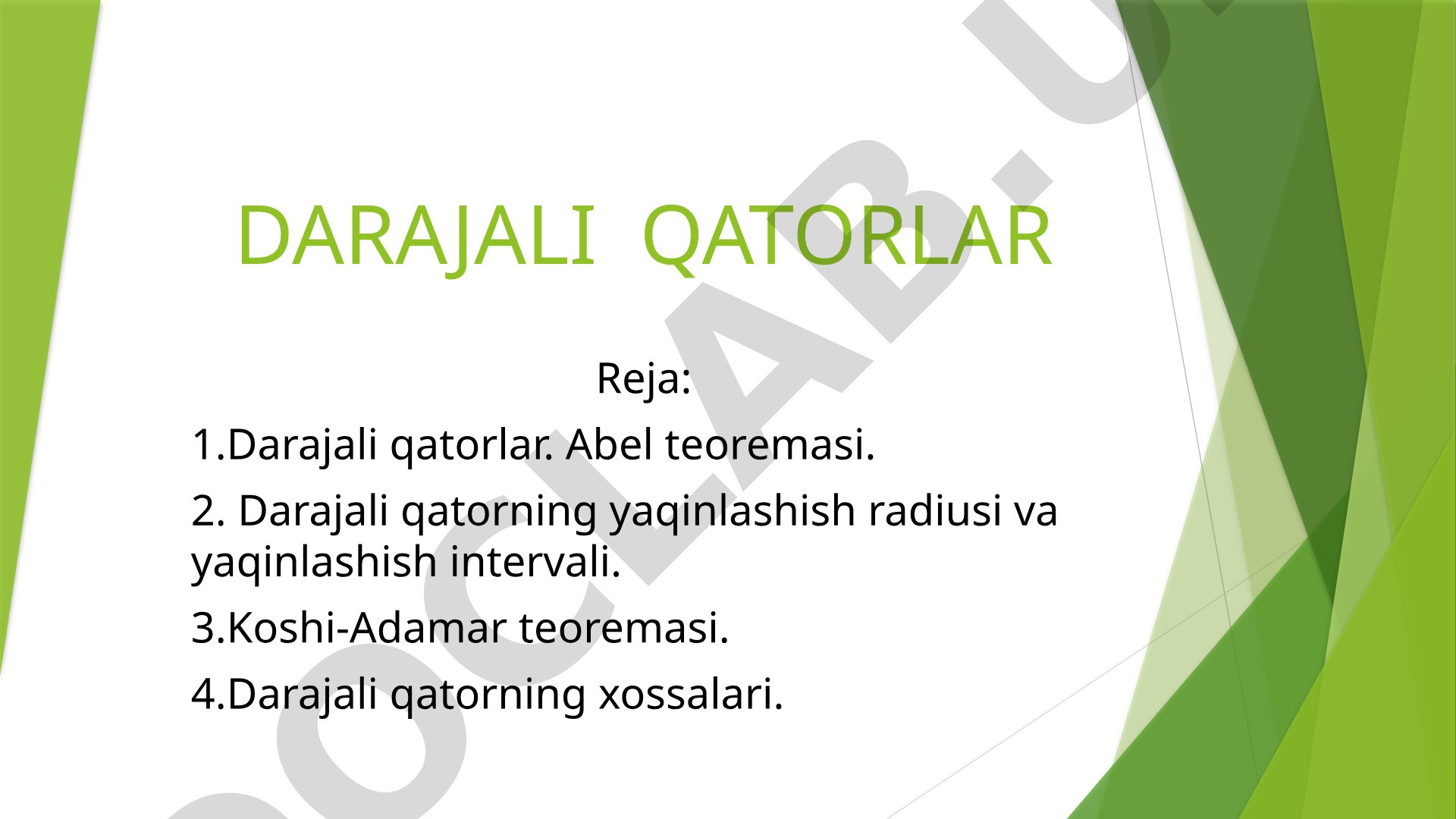 Darajali qatorlar