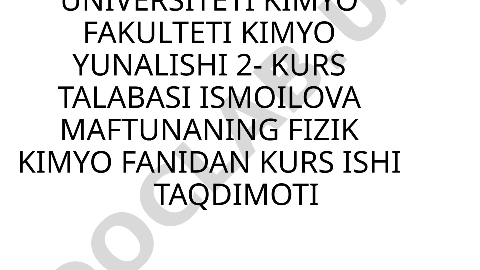 VI analitik guruh kationlarining umumiy tavsifi va guruh reagent ta’siri