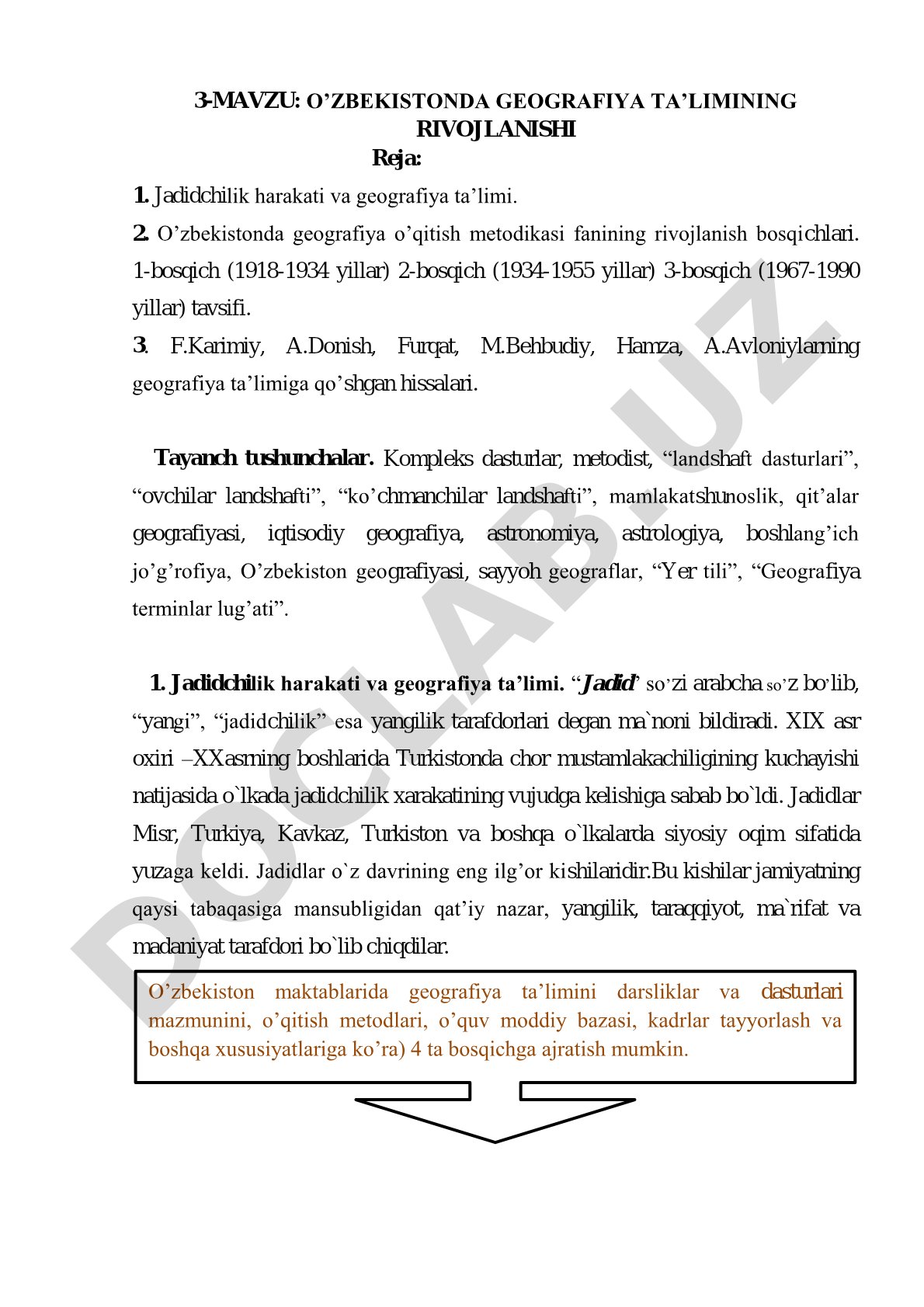 Jadidchilik harakati va geografiya ta’limi