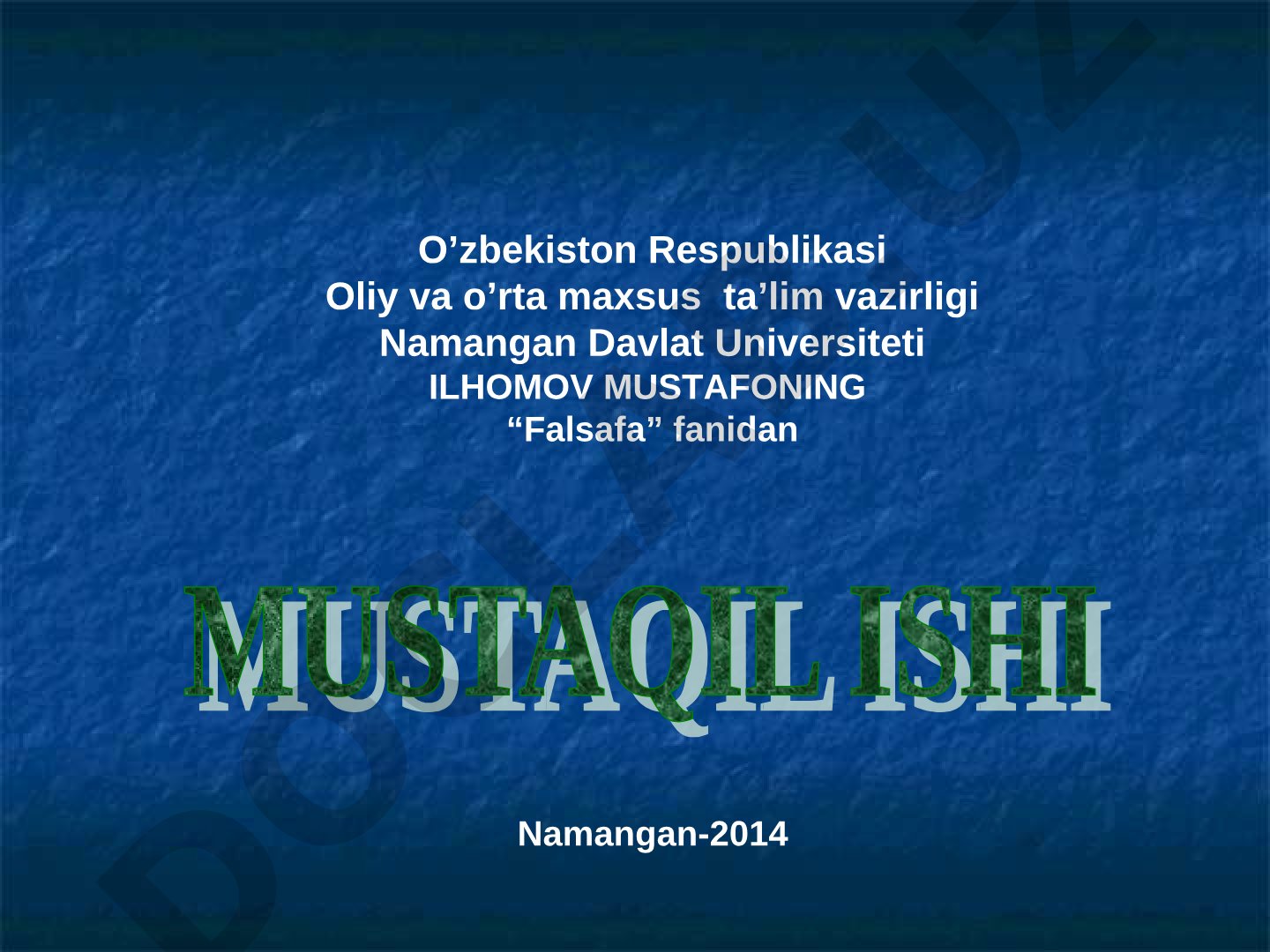 Faqb mutafakkirlarining borliq haqidagi ta'limotlari
