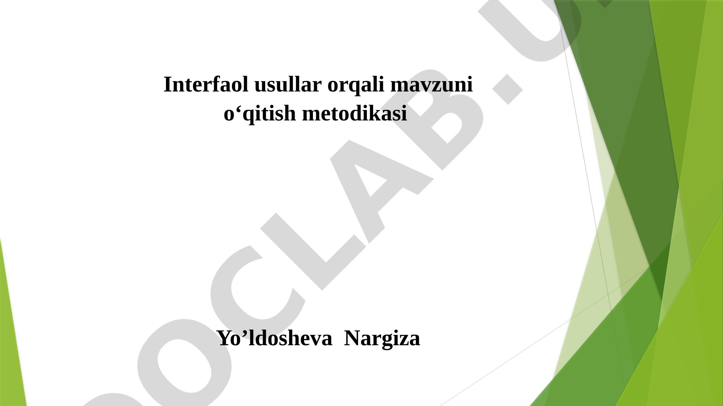 Gladiatorlar va qullar mavzusini o‘qitishda interfaol usullar va videoroliklardan foydalanish