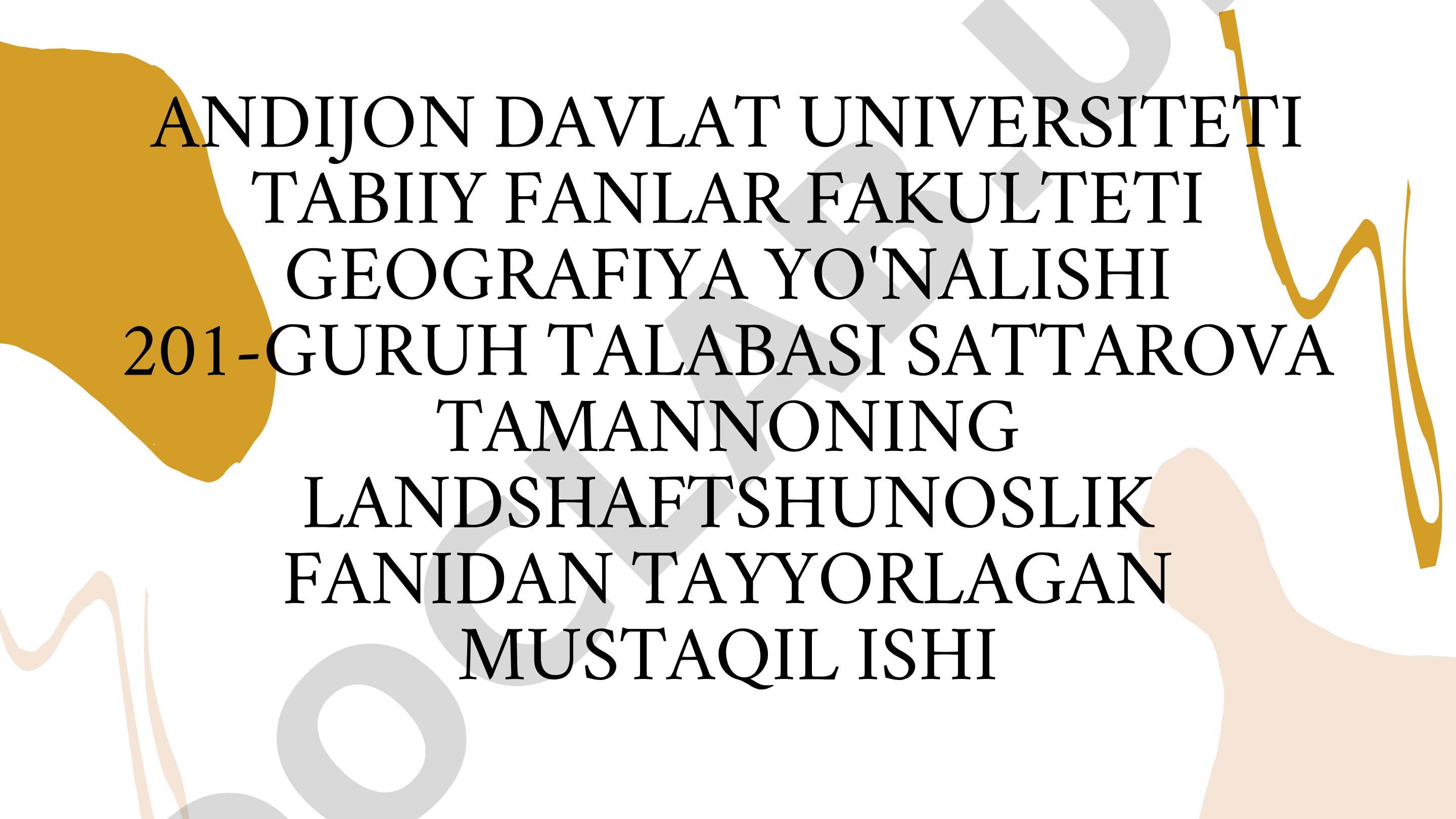 Antropogen landshaftlarni shakllanishi va rivojlanishi