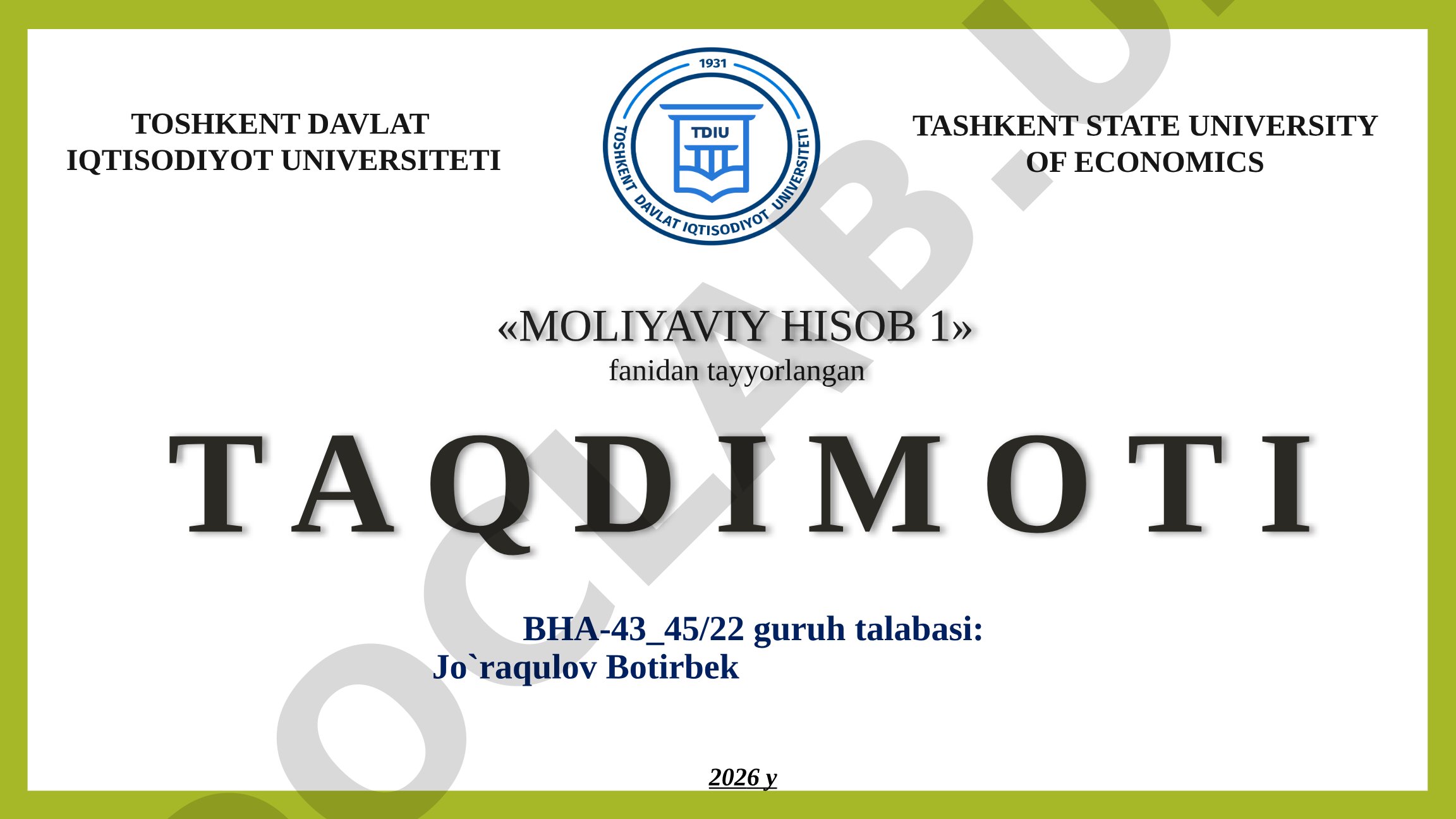 16-sonli BHXS "Asosiy vositalar"ning mazmuni va qo‘llanilishi