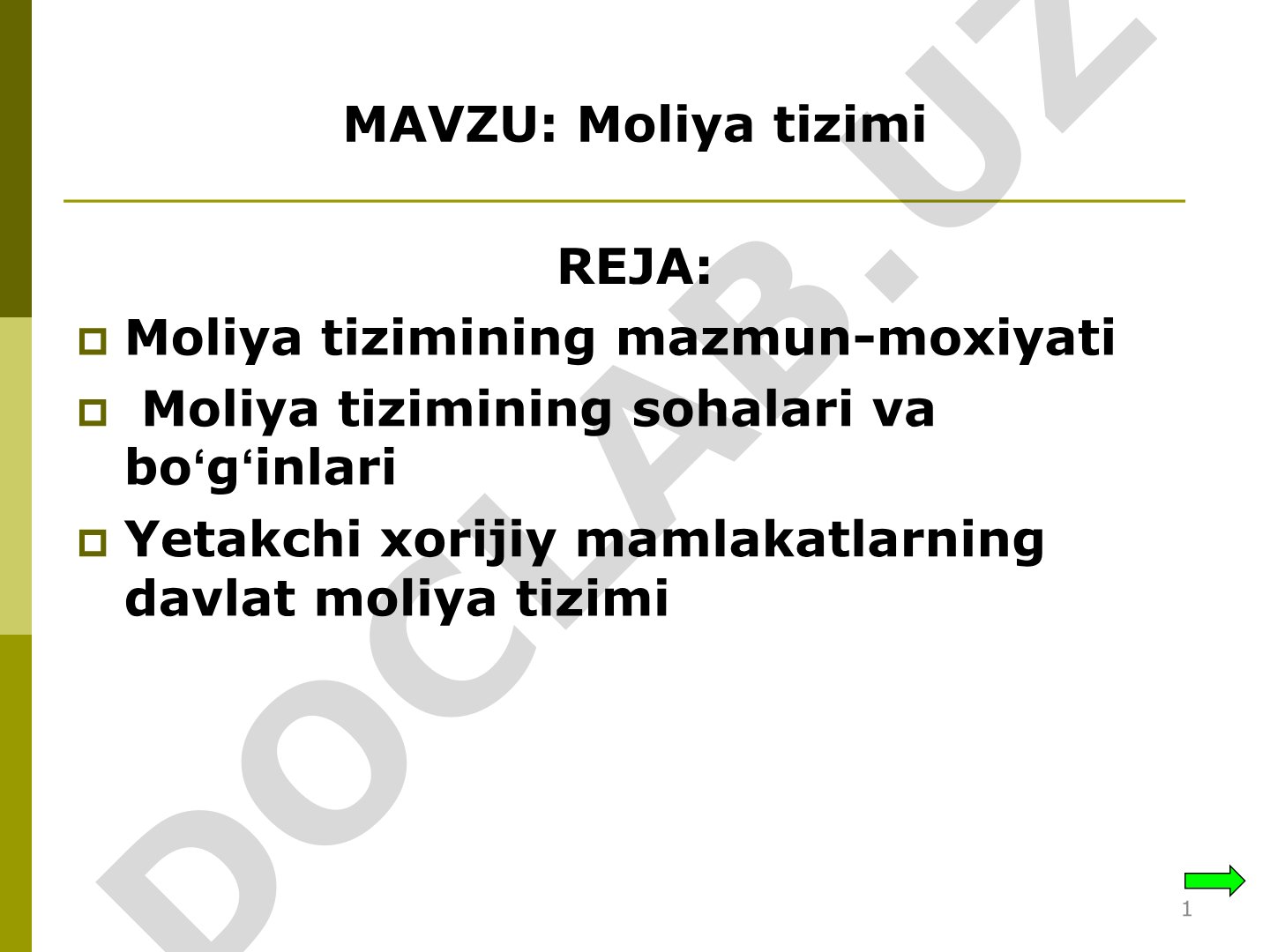 Moliya tizimi
