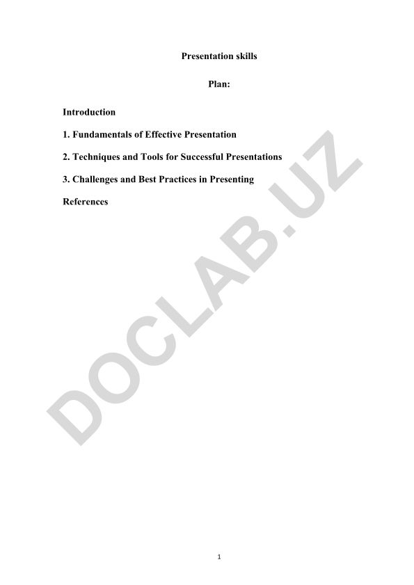 Effective Presentation Skills Fundamentals and Techniques