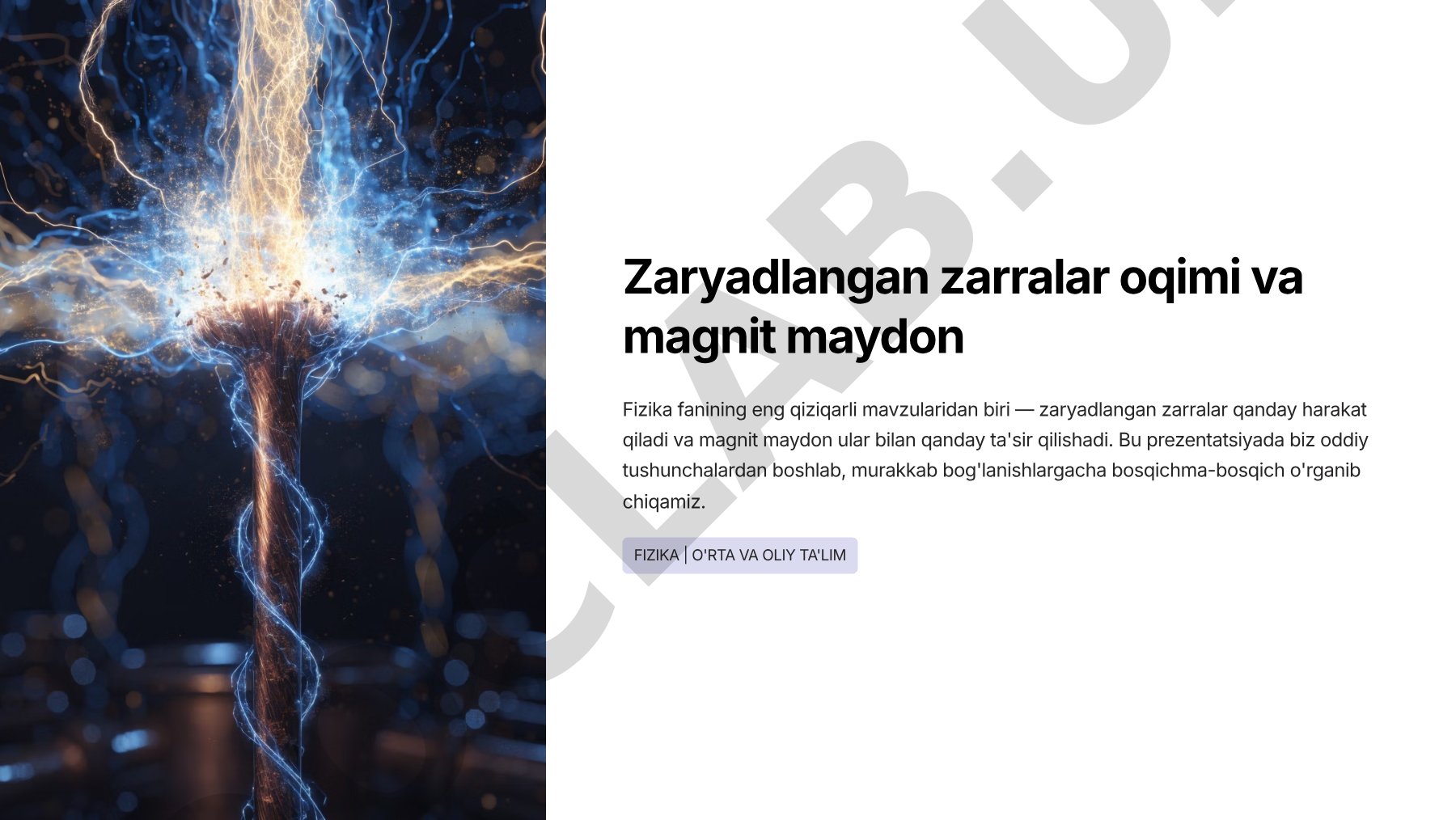 Zaryadlangan zarralar oqimi va magnit maydon