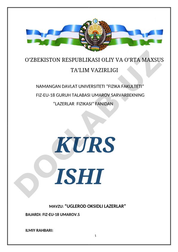 Uglеrod oksidli lazerlar