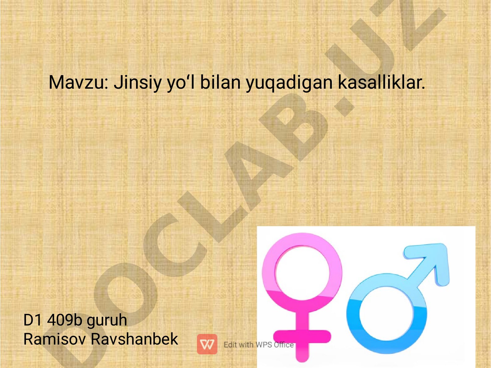 Jinsiy yoʻl bilan yuqadigan kasalliklar