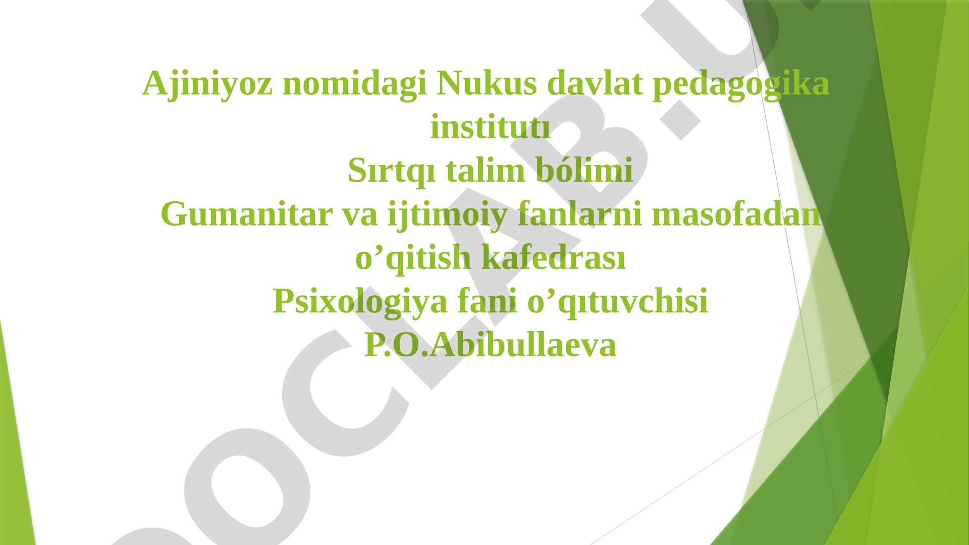 Faoliyat va motivatsiya