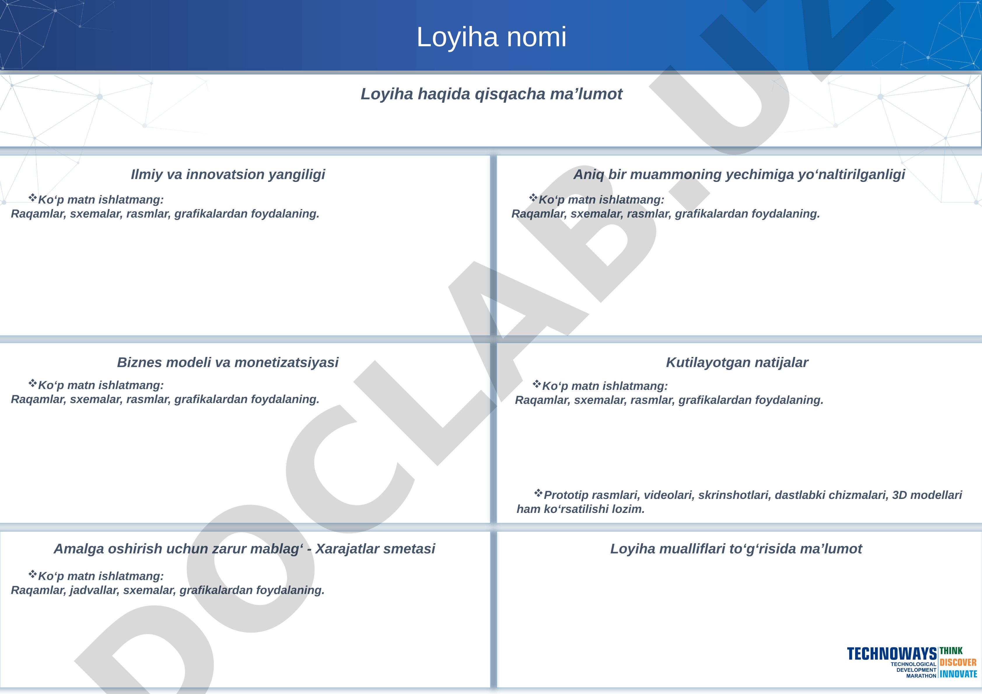 Loyiha taqdimoti