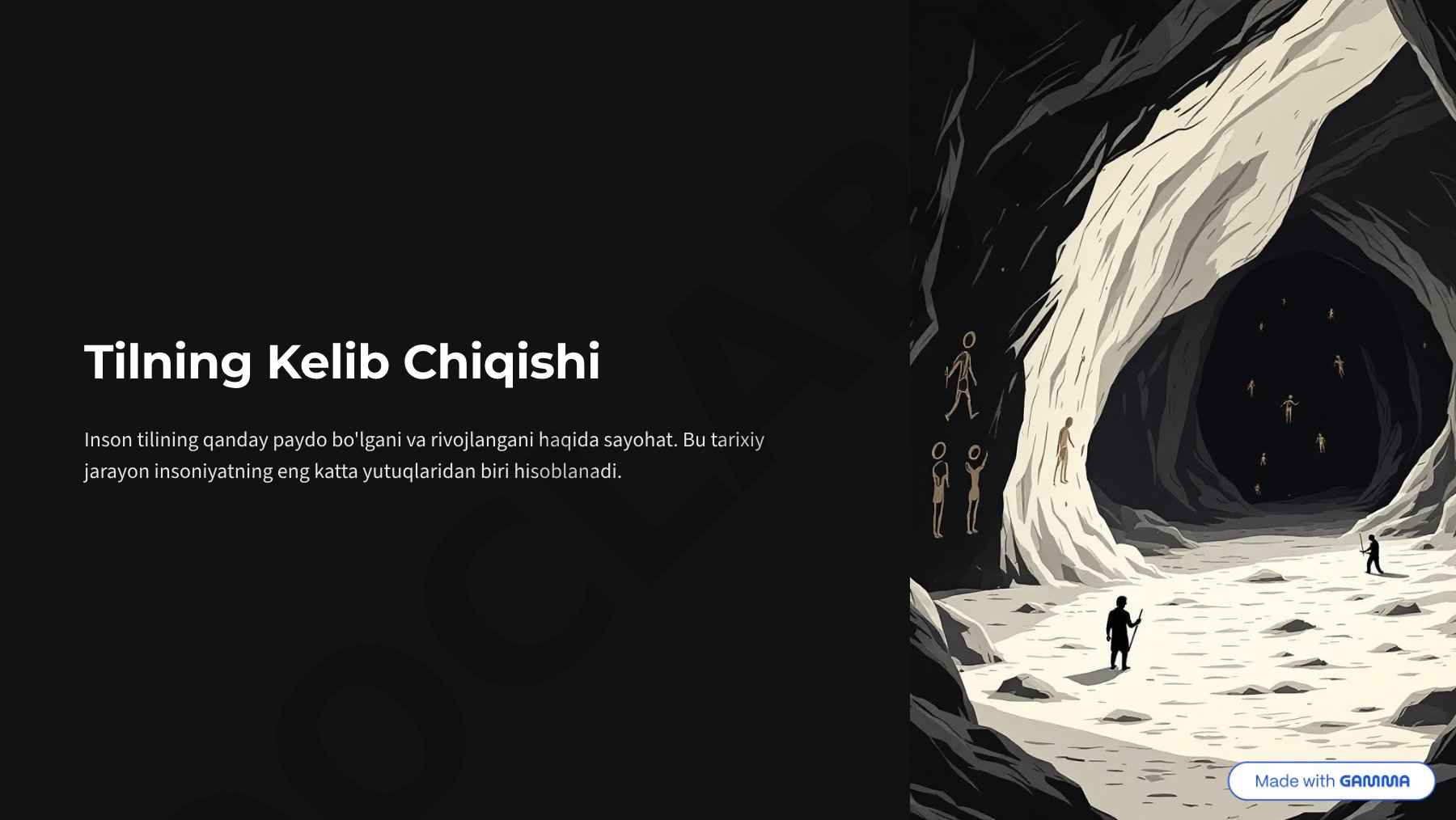 Inson tilining kelib chiqishi, nazariyalar va evolyutsiya bosqichlari yoritilgan