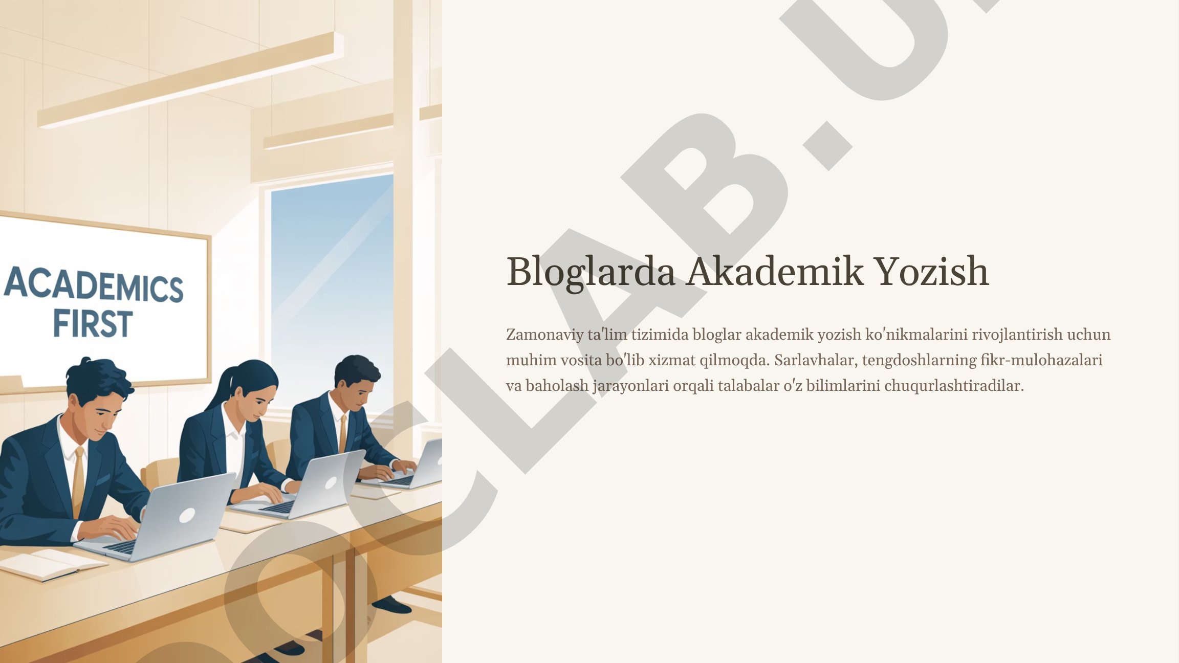 Bloglarda akademik yozish ko'nikmalarini rivojlantirish va sarlavhalar yaratish usullari