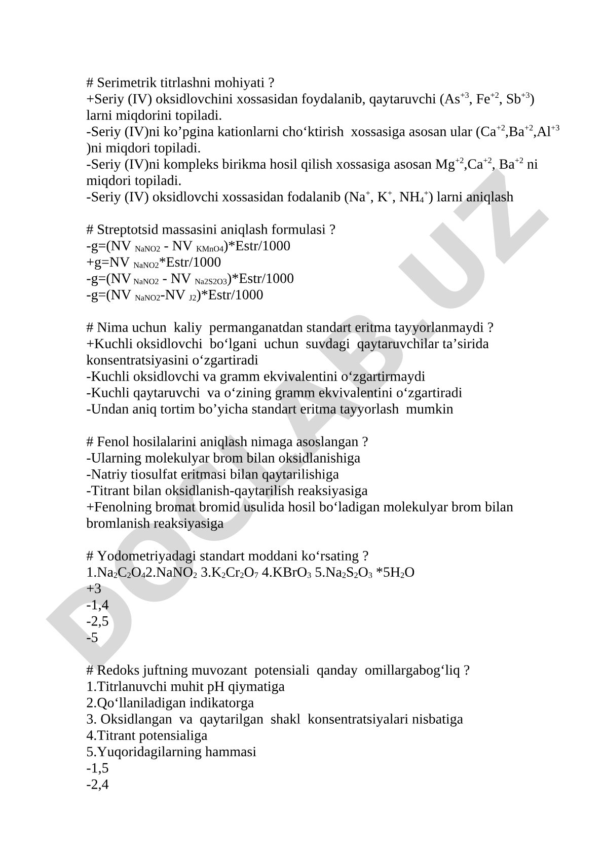Analitik kimyo usullari