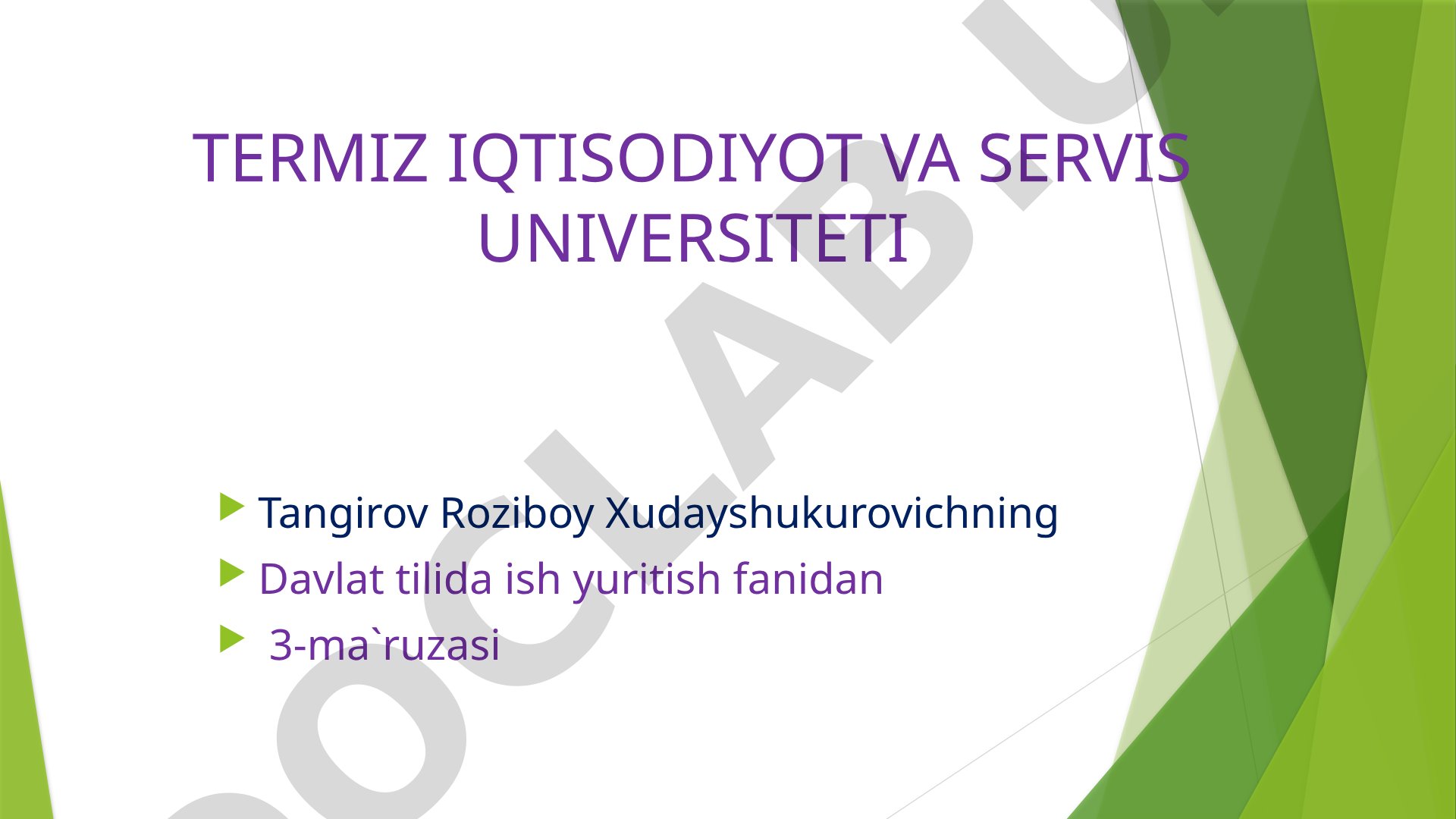Rasmiy uslub va uning umumiy xususiyatlari