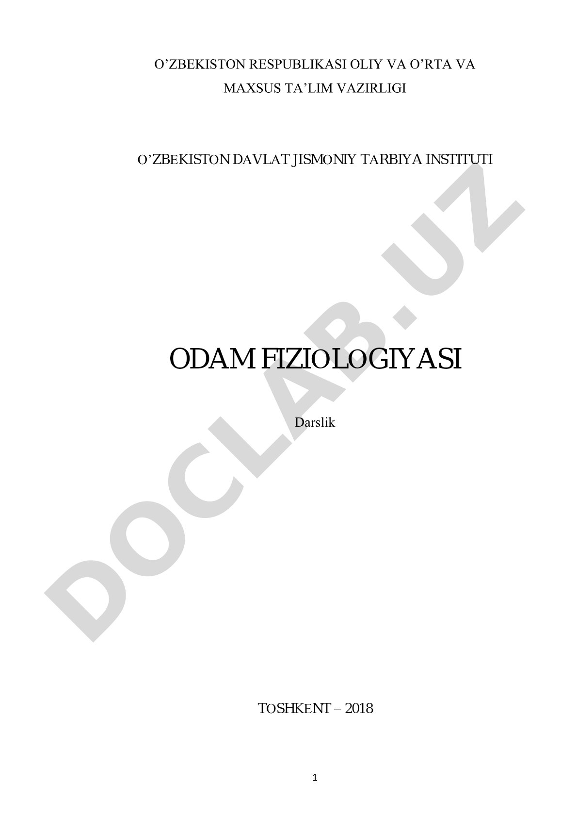 Odam fiziologiyasi