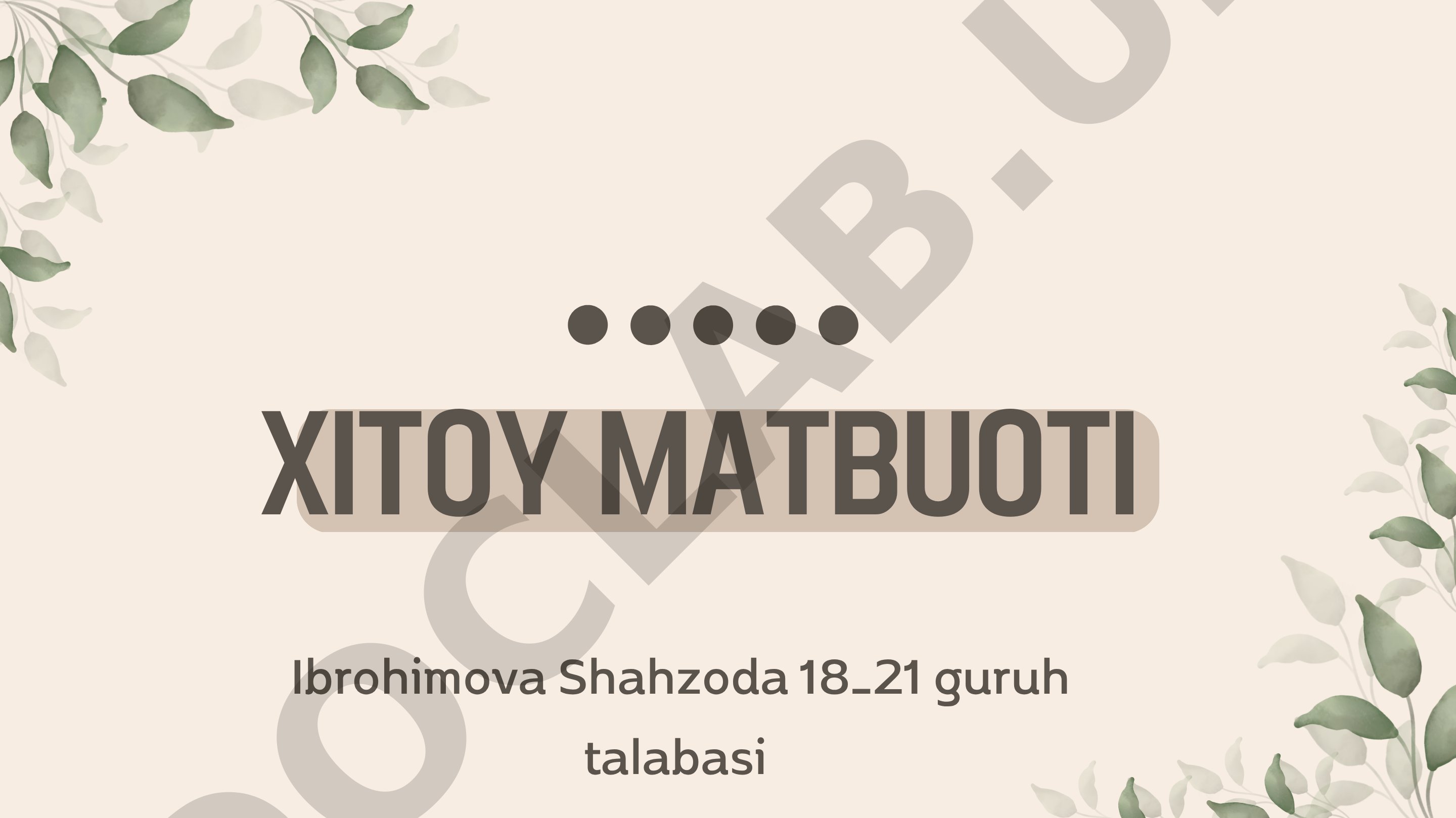 Xitoy matbuoti