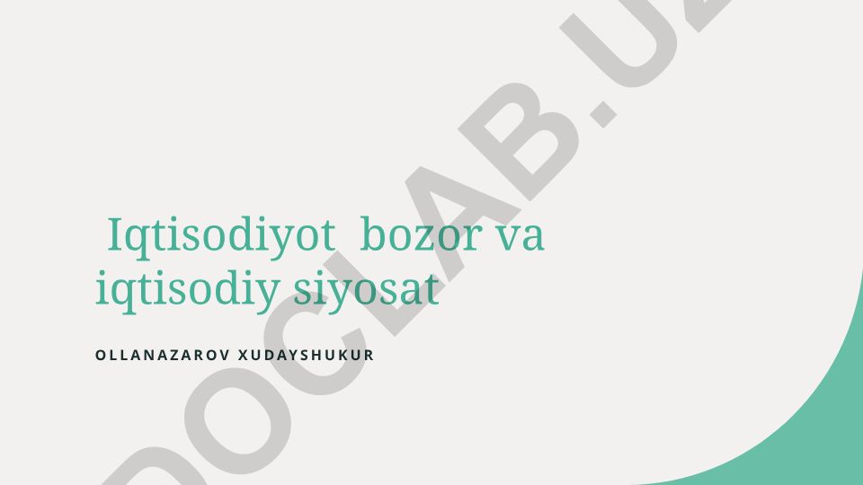 O'zbekiston iqtisodiy rivojlanishi: bozor, siyosat va innovatsiyalar