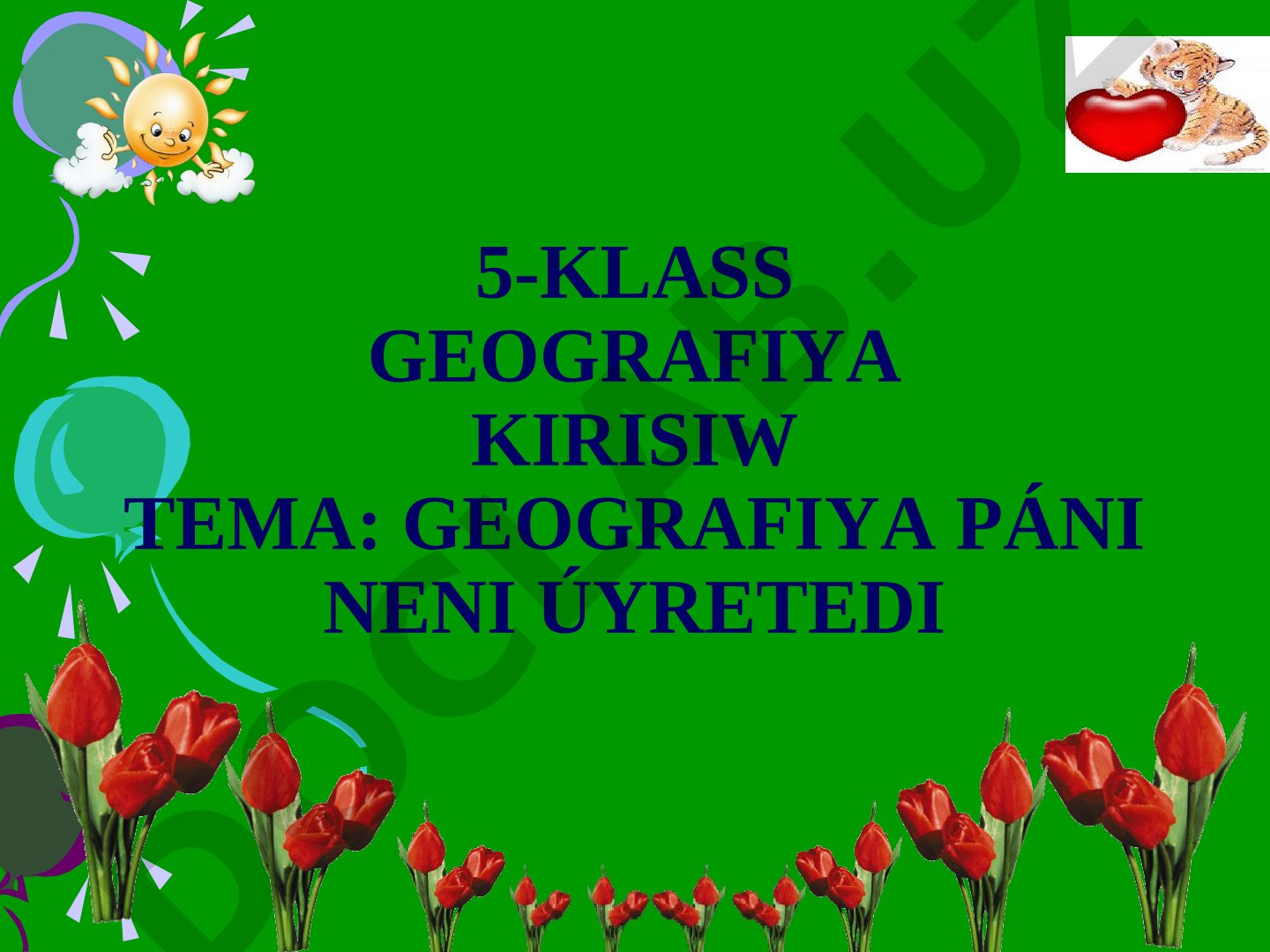 Geografiya páni neni úyretedi
