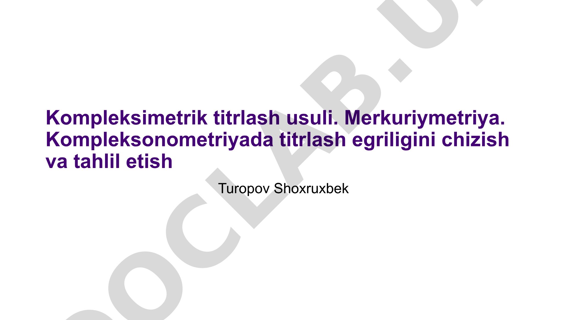 Kompleksimetrik titrlash usuli, Merkuriymetriya, Kompleksonometriyada titrlash egriligini chizish va tahlil etish