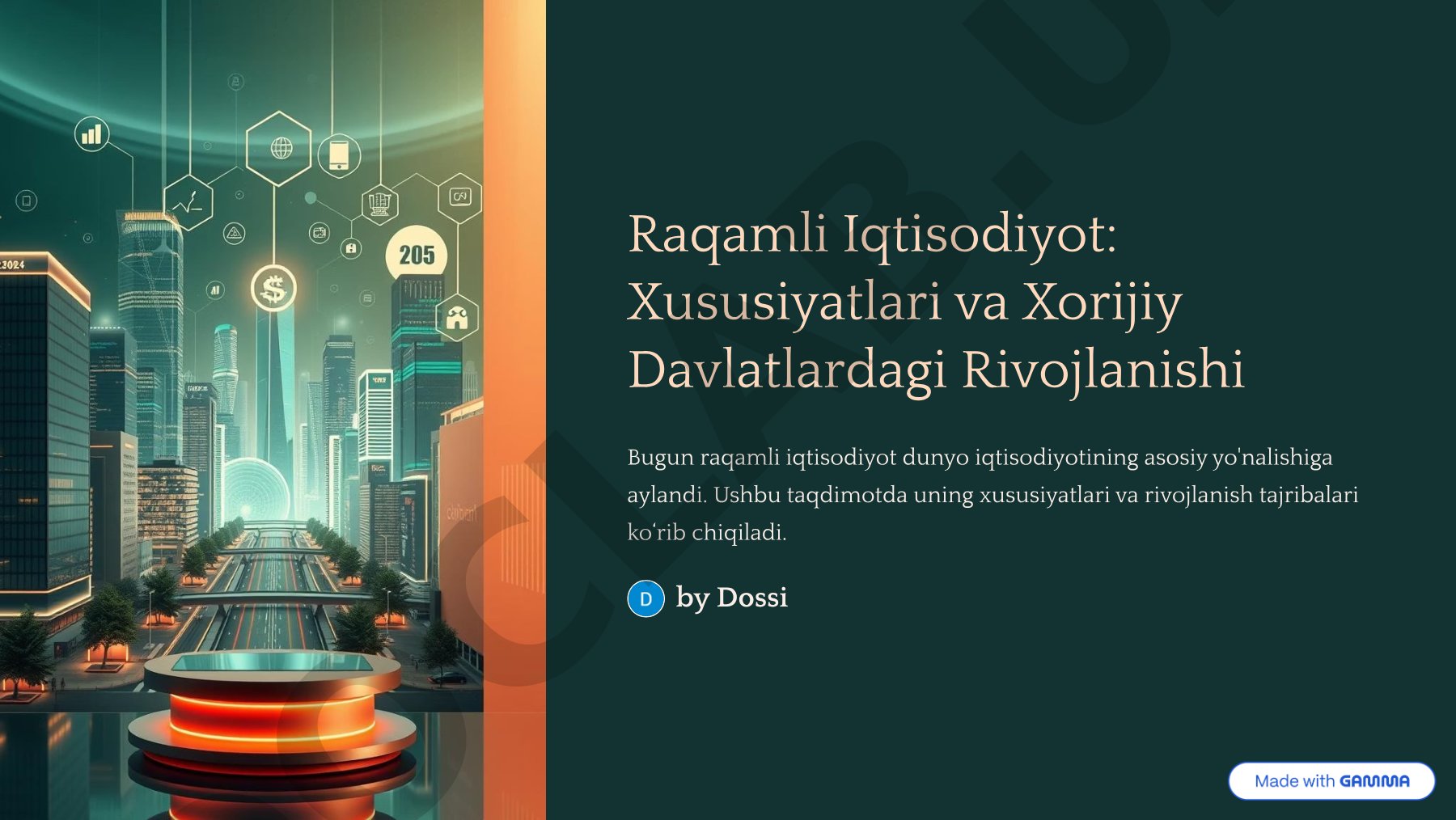 Raqamli Iqtisodiyot: Xususiyatlari va Xorijiy Davlatlardagi Rivojlanishi